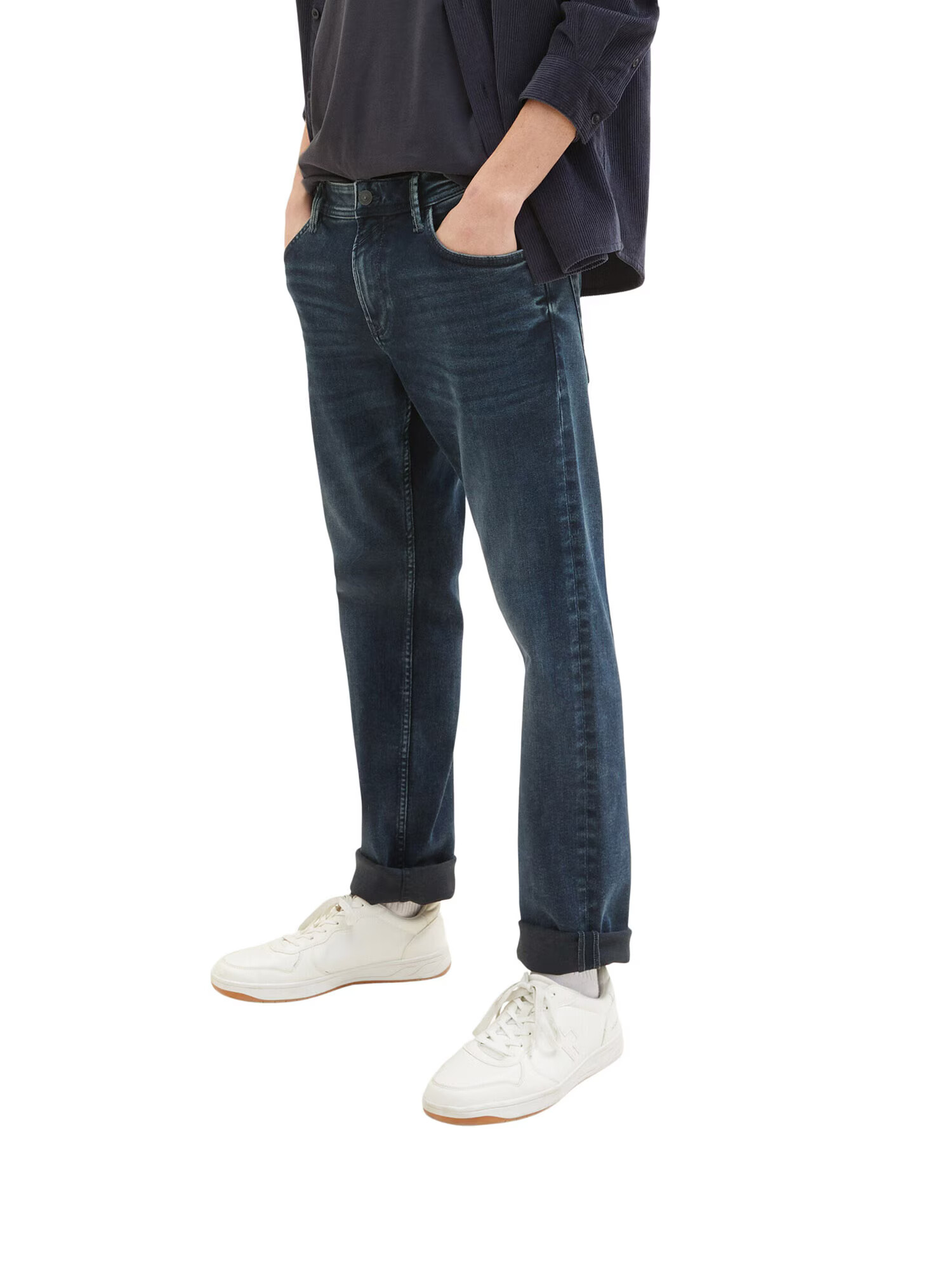 TOM TAILOR DENIM Jeans 'Aedan' albastru închis - Pled.ro