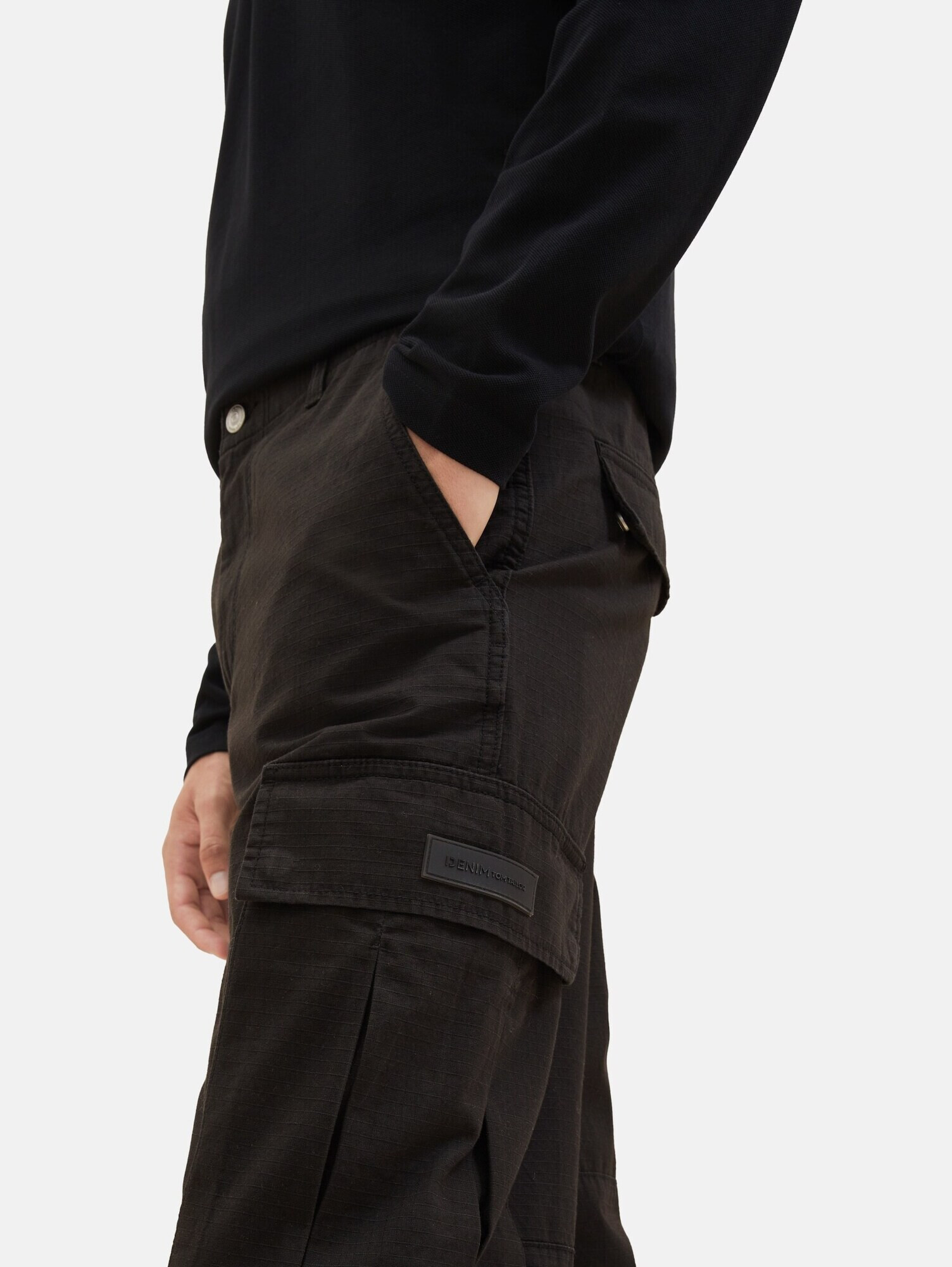 TOM TAILOR DENIM Pantaloni cu buzunare negru - Pled.ro