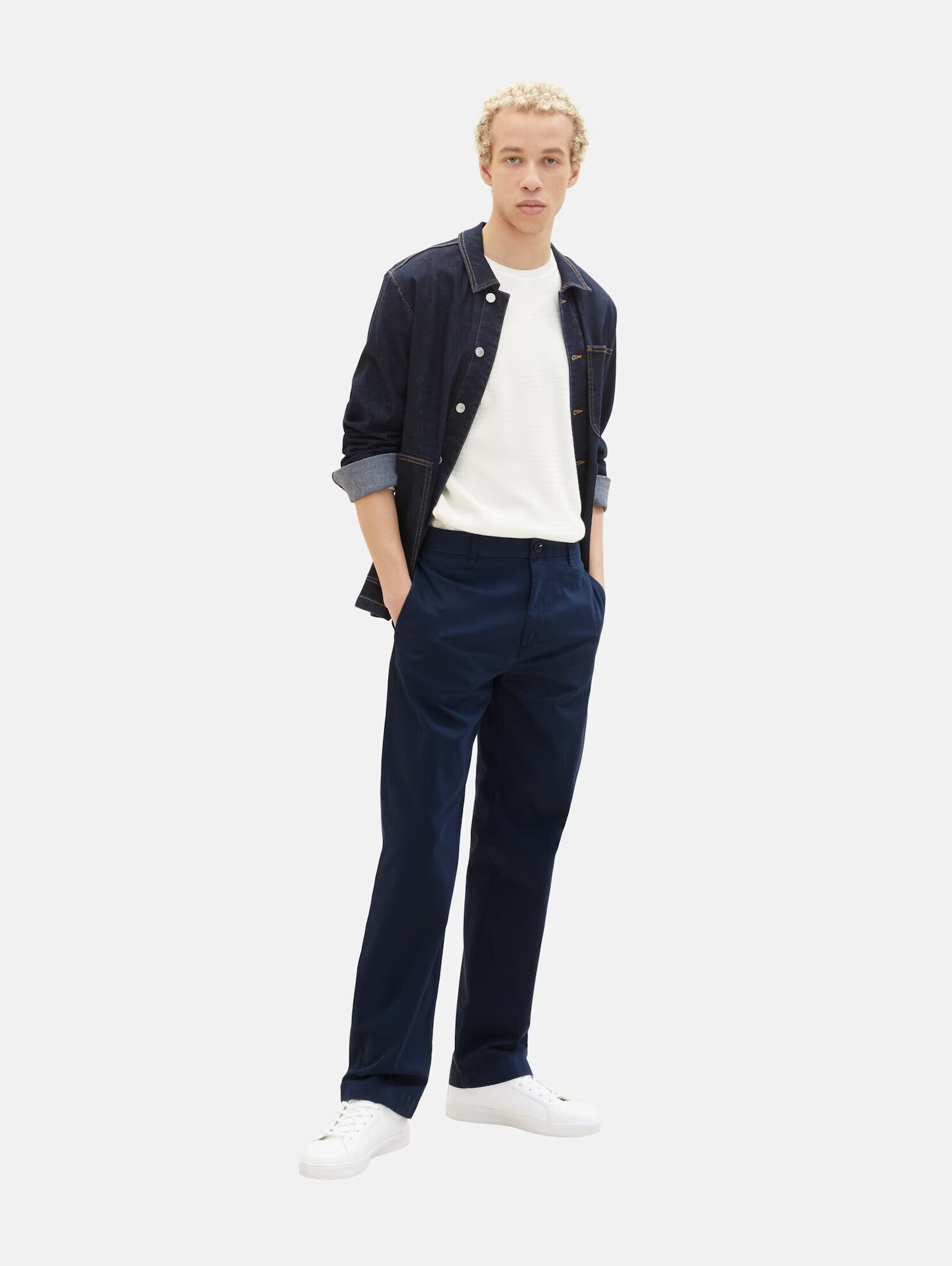 TOM TAILOR DENIM Pantaloni eleganți bleumarin - Pled.ro