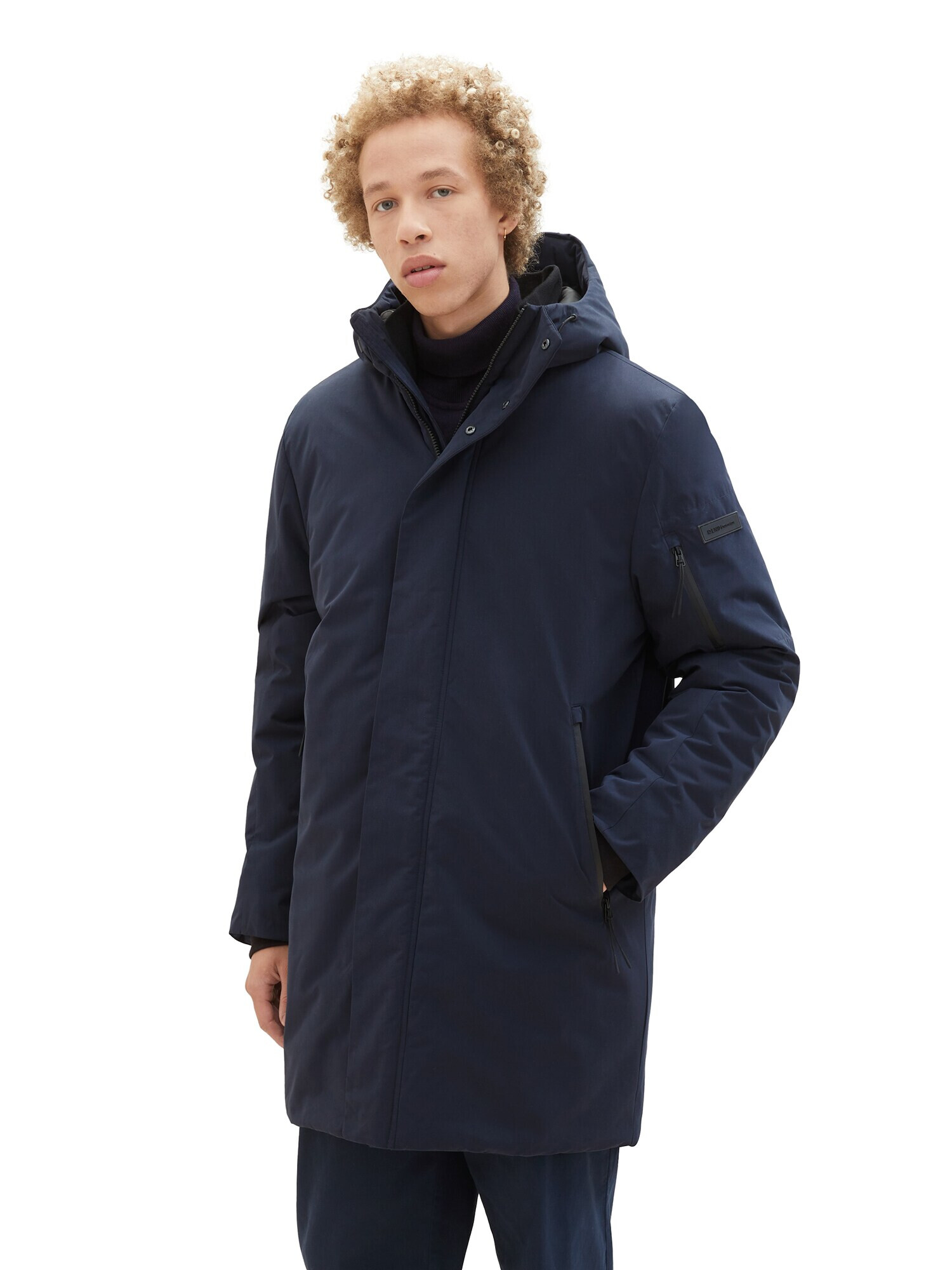 TOM TAILOR DENIM Parka de iarnă bleumarin / negru - Pled.ro