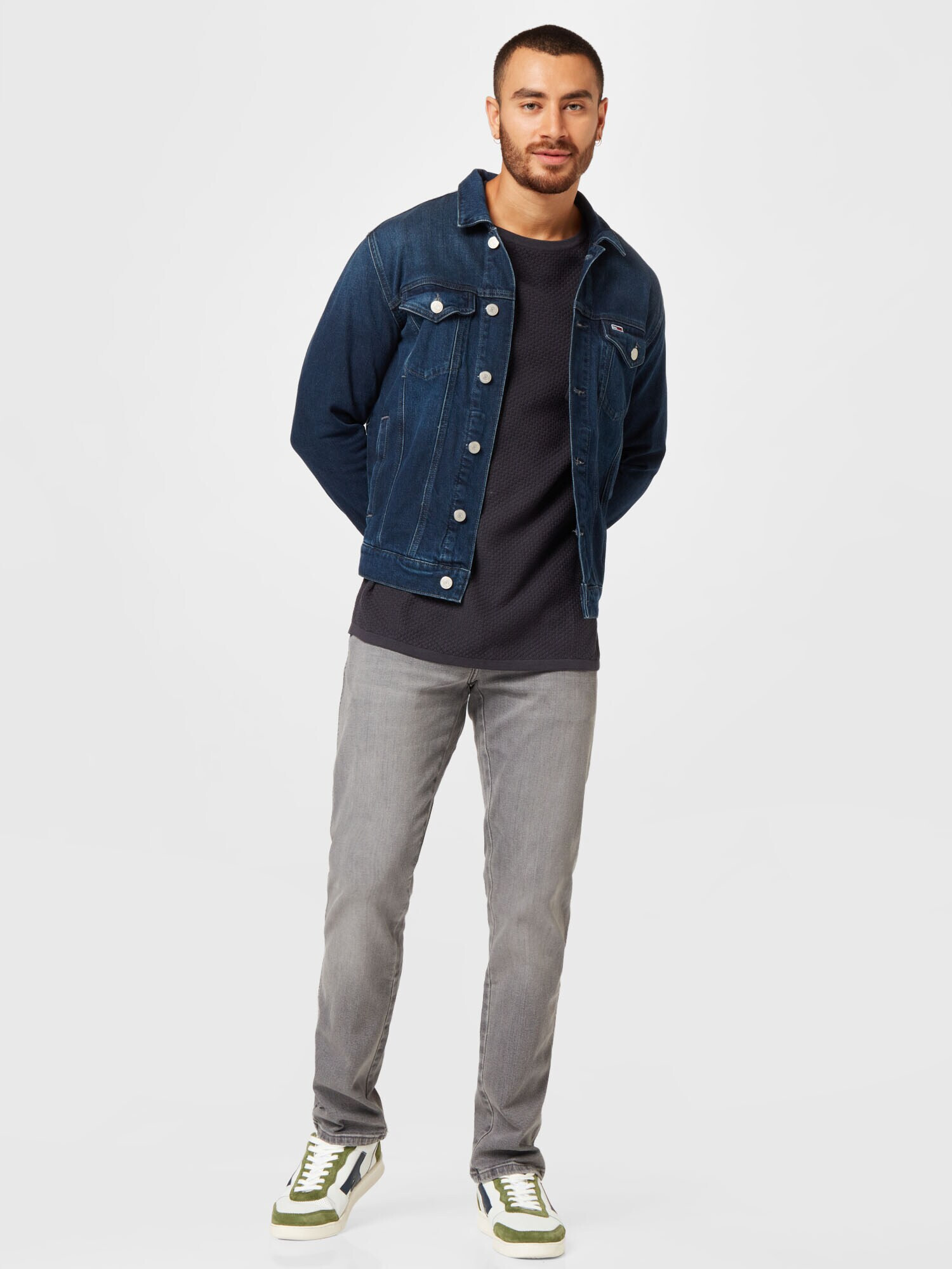 TOM TAILOR DENIM Pulover gri metalic - Pled.ro