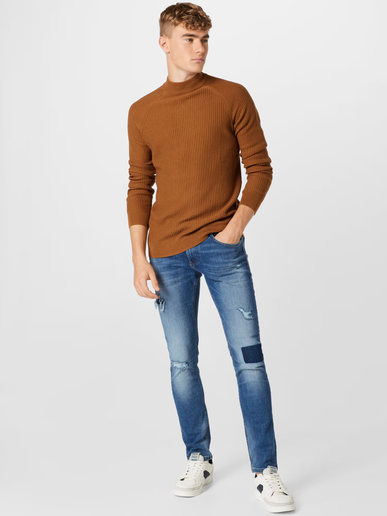 TOM TAILOR DENIM Pulover maro caramel - Pled.ro