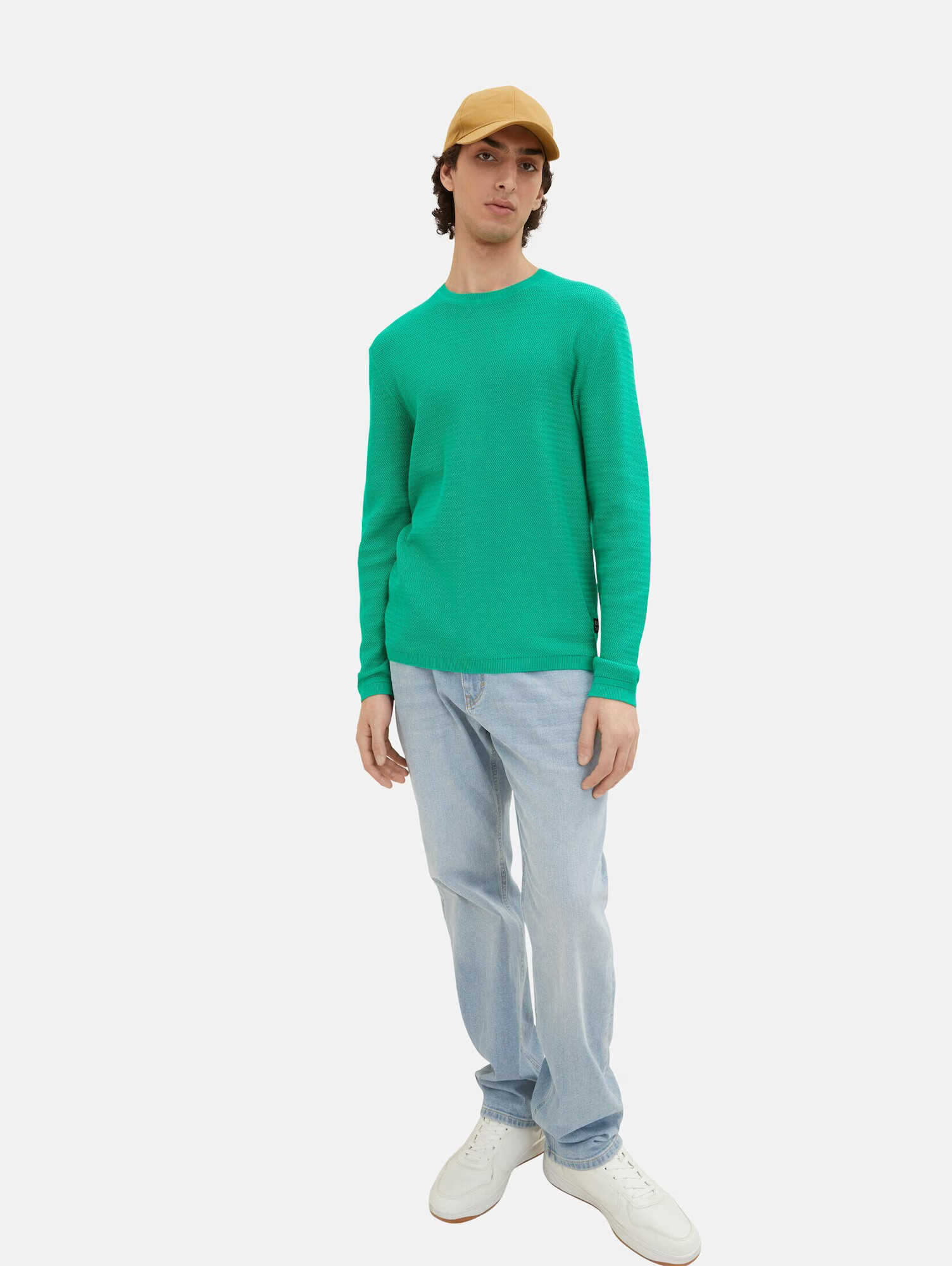 TOM TAILOR DENIM Pulover verde jad - Pled.ro