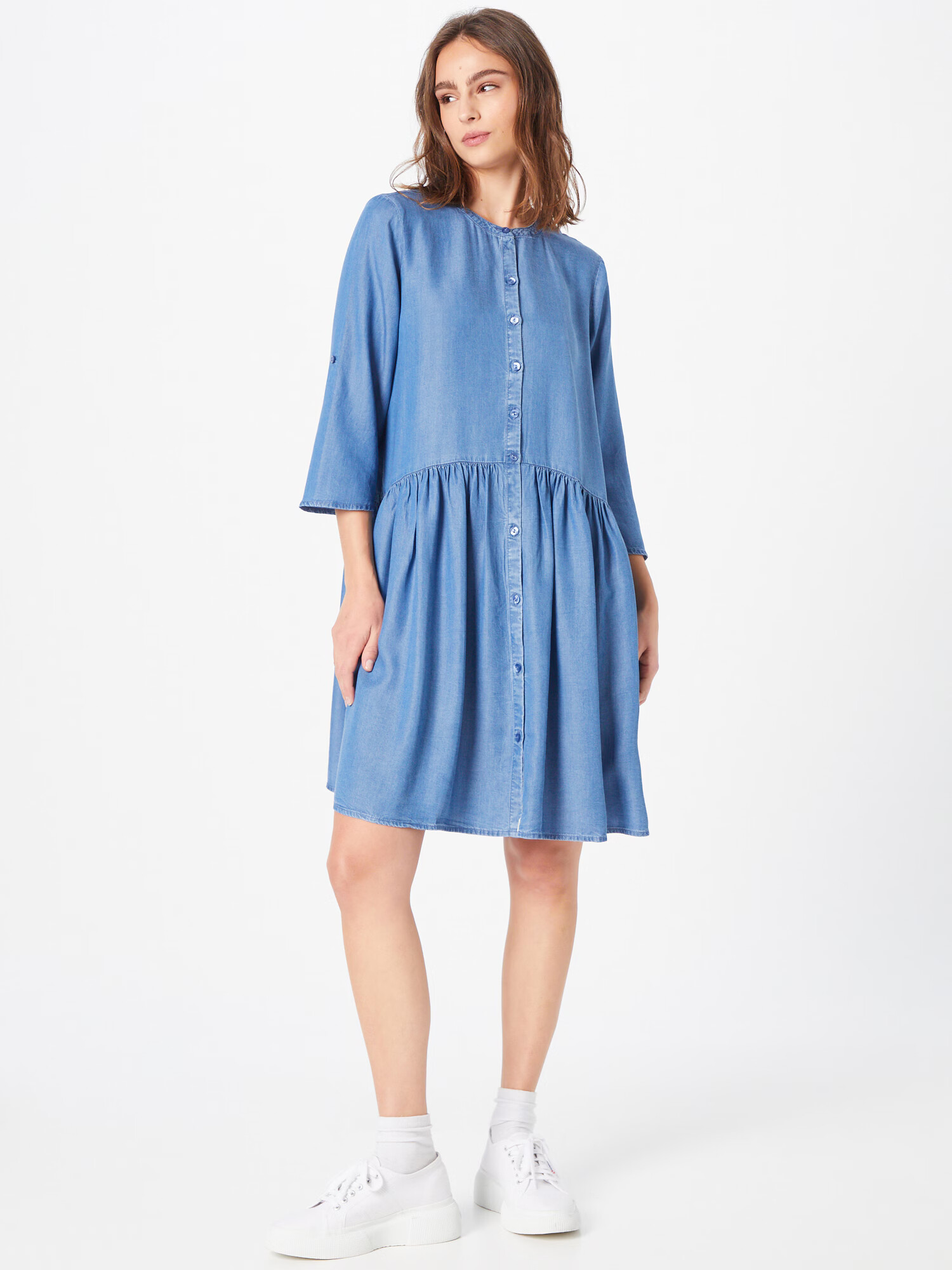 TOM TAILOR DENIM Rochie tip bluză albastru denim - Pled.ro