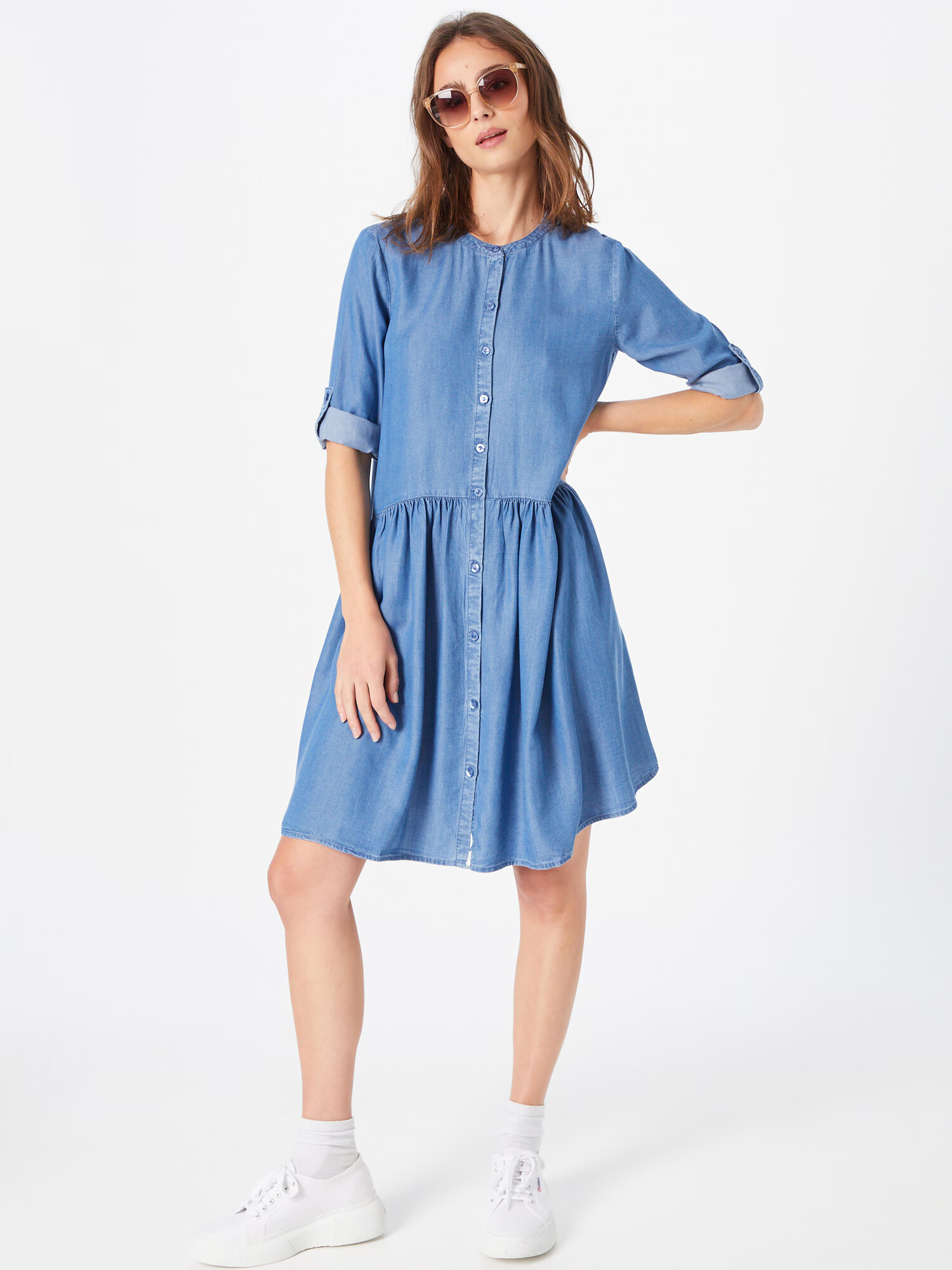 TOM TAILOR DENIM Rochie tip bluză albastru denim - Pled.ro