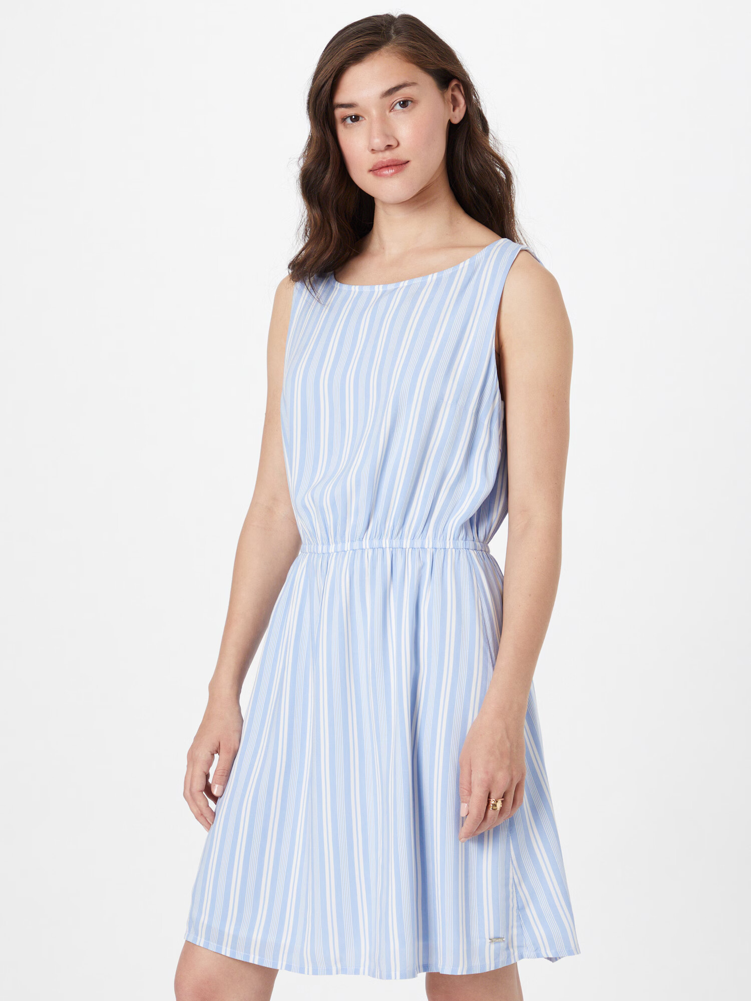 TOM TAILOR DENIM Rochie albastru deschis / alb - Pled.ro