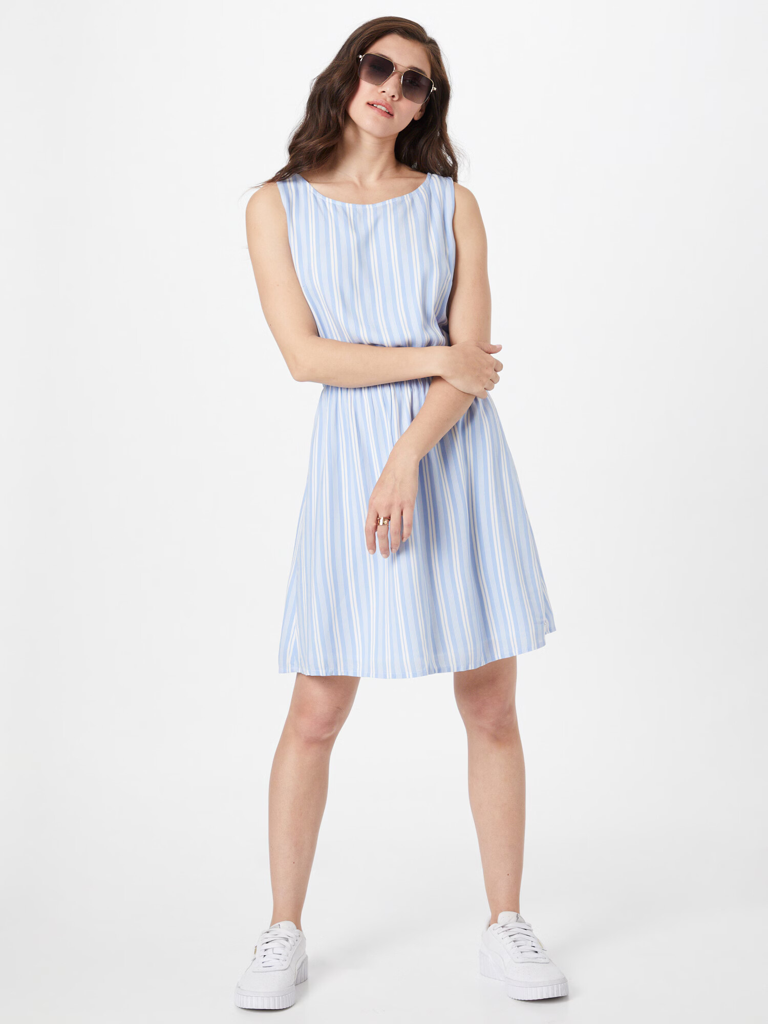 TOM TAILOR DENIM Rochie albastru deschis / alb - Pled.ro