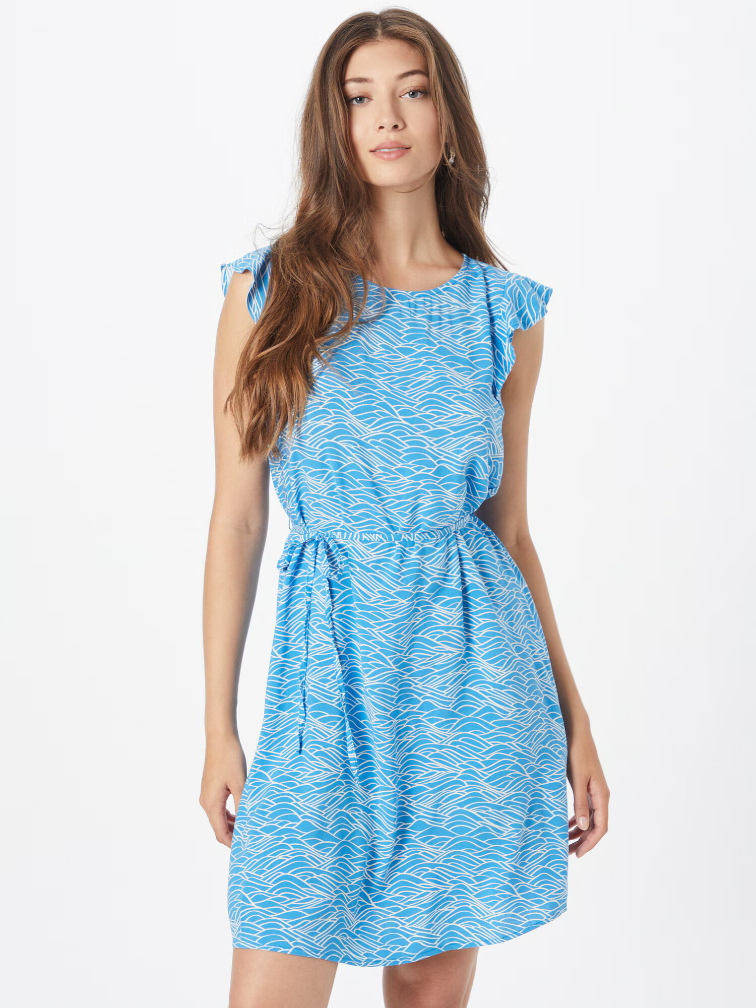 TOM TAILOR DENIM Rochie azuriu / alb - Pled.ro