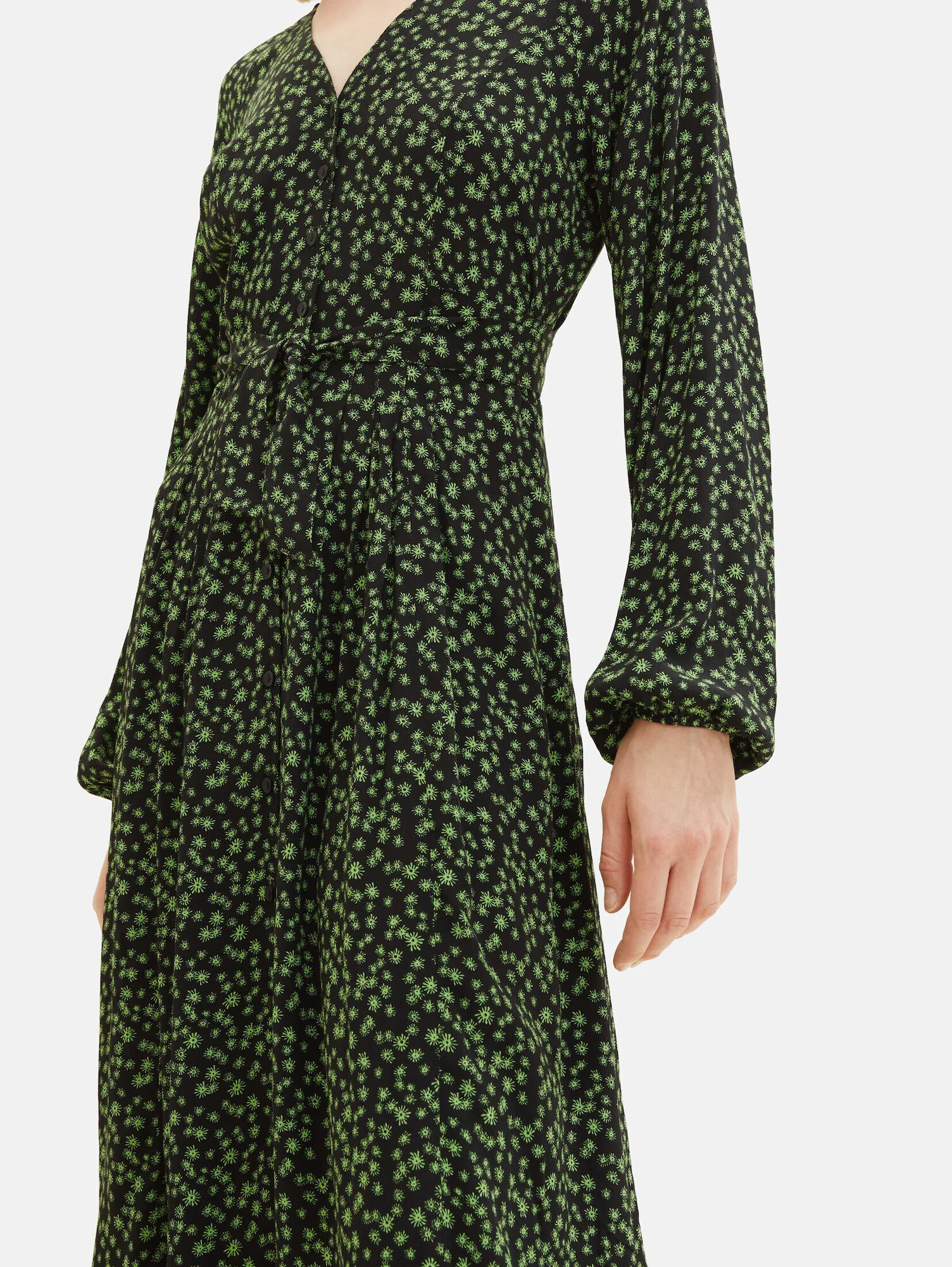 TOM TAILOR DENIM Rochie verde / negru - Pled.ro