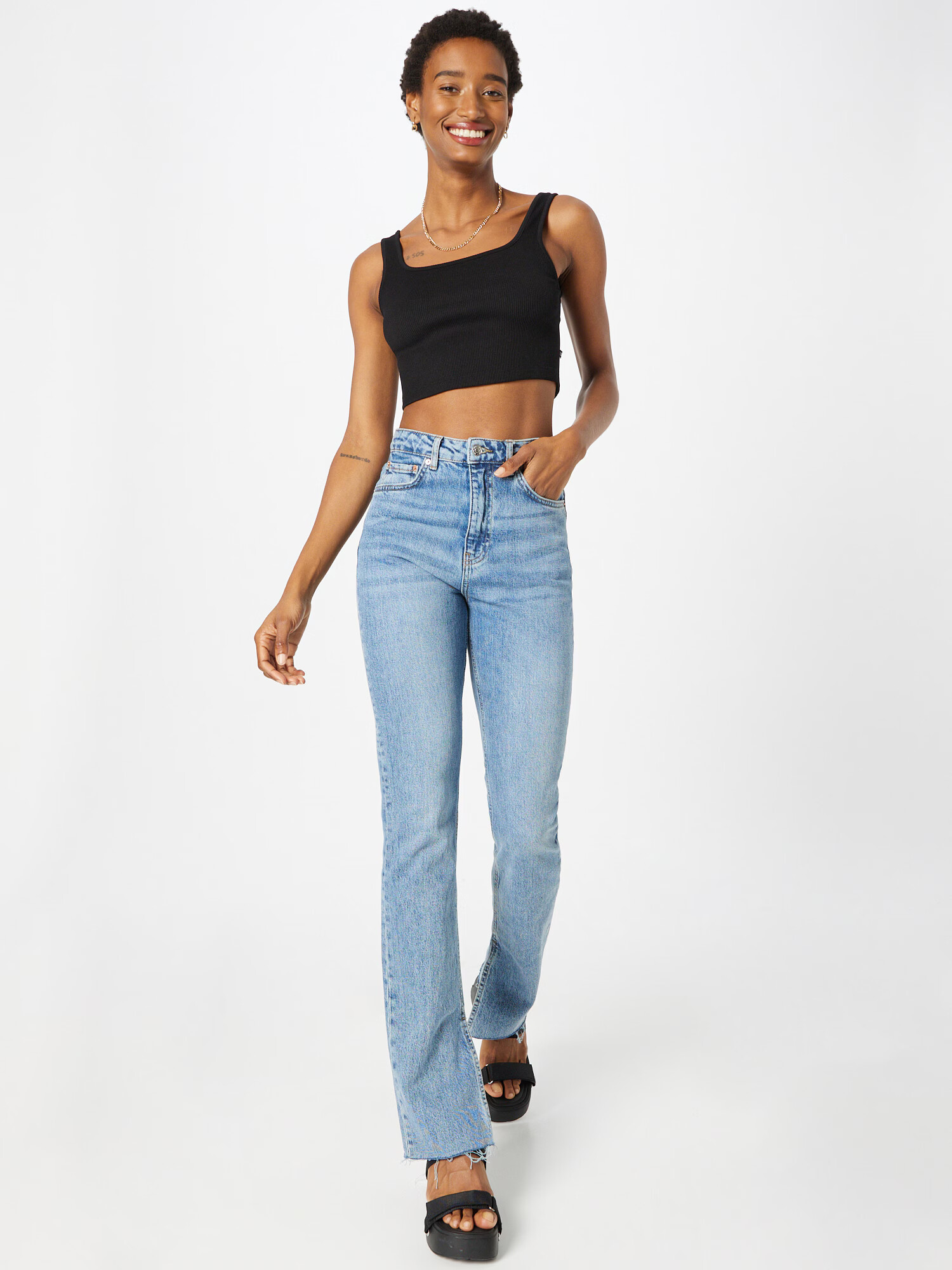 TOM TAILOR DENIM Top negru - Pled.ro