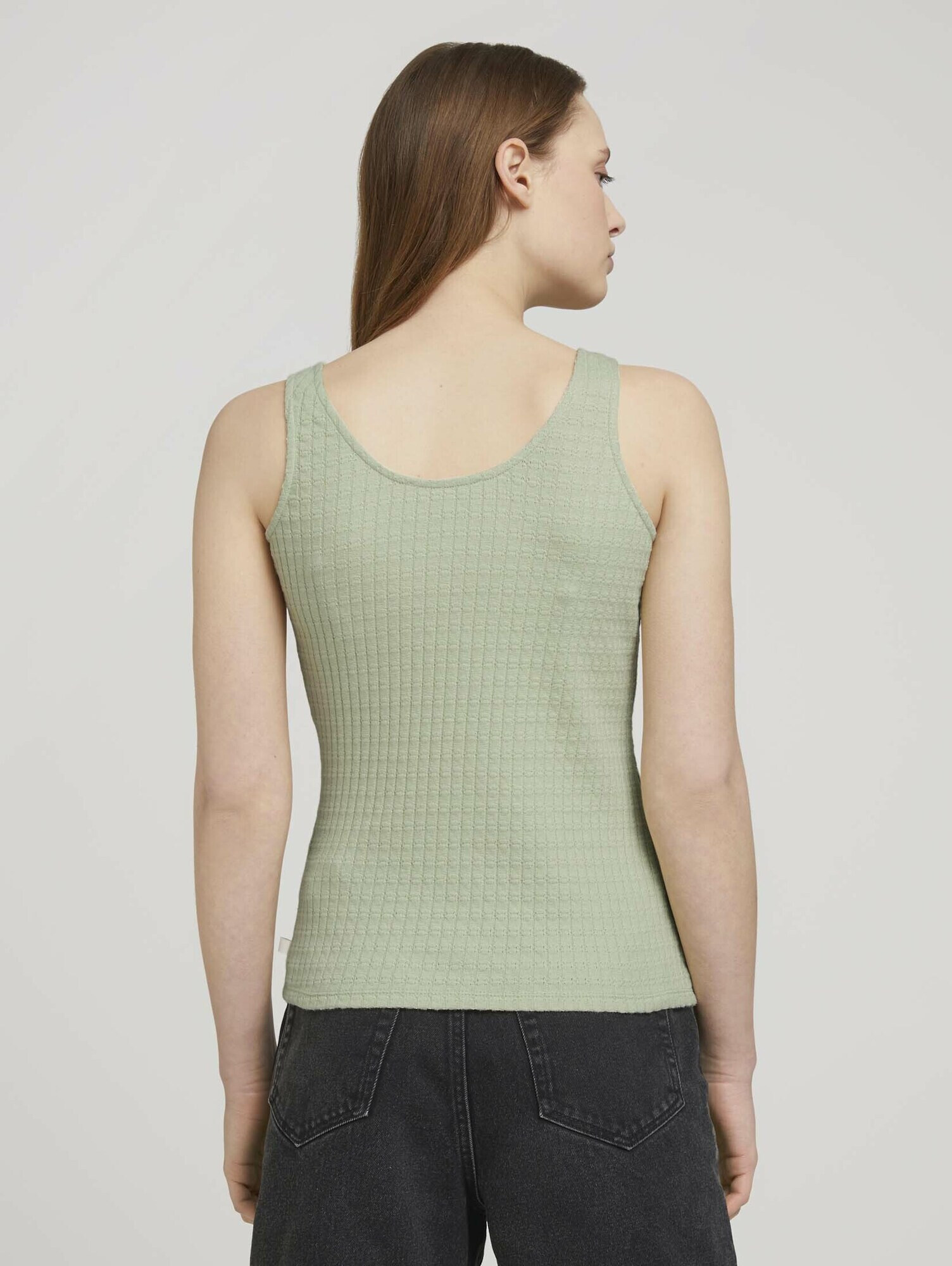 TOM TAILOR DENIM Top verde deschis - Pled.ro