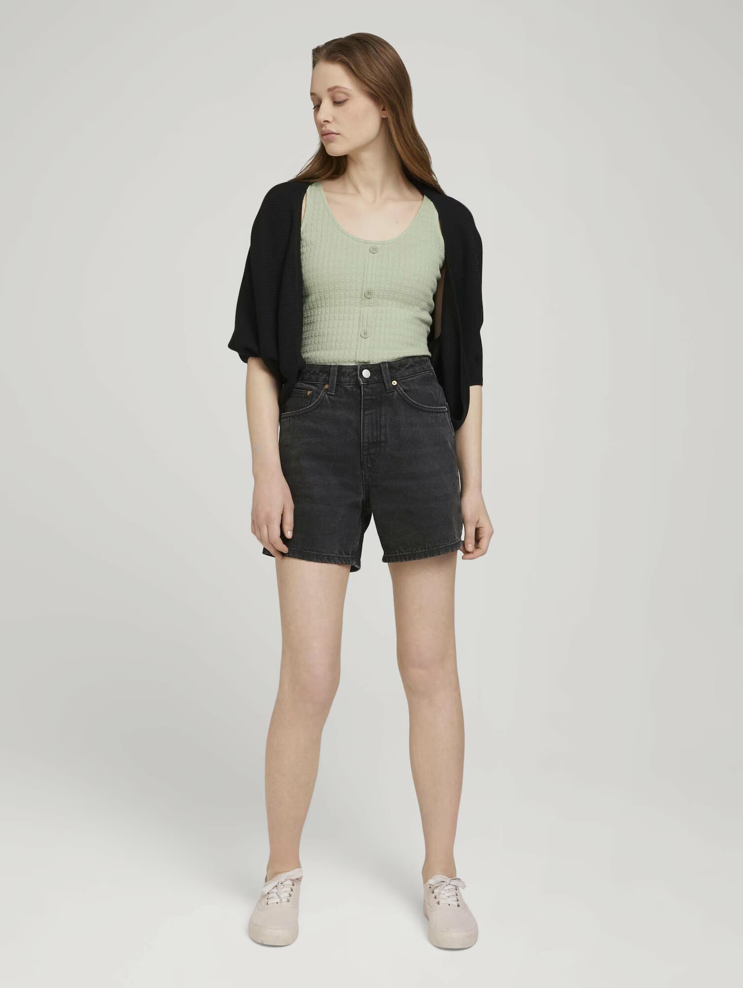 TOM TAILOR DENIM Top verde deschis - Pled.ro