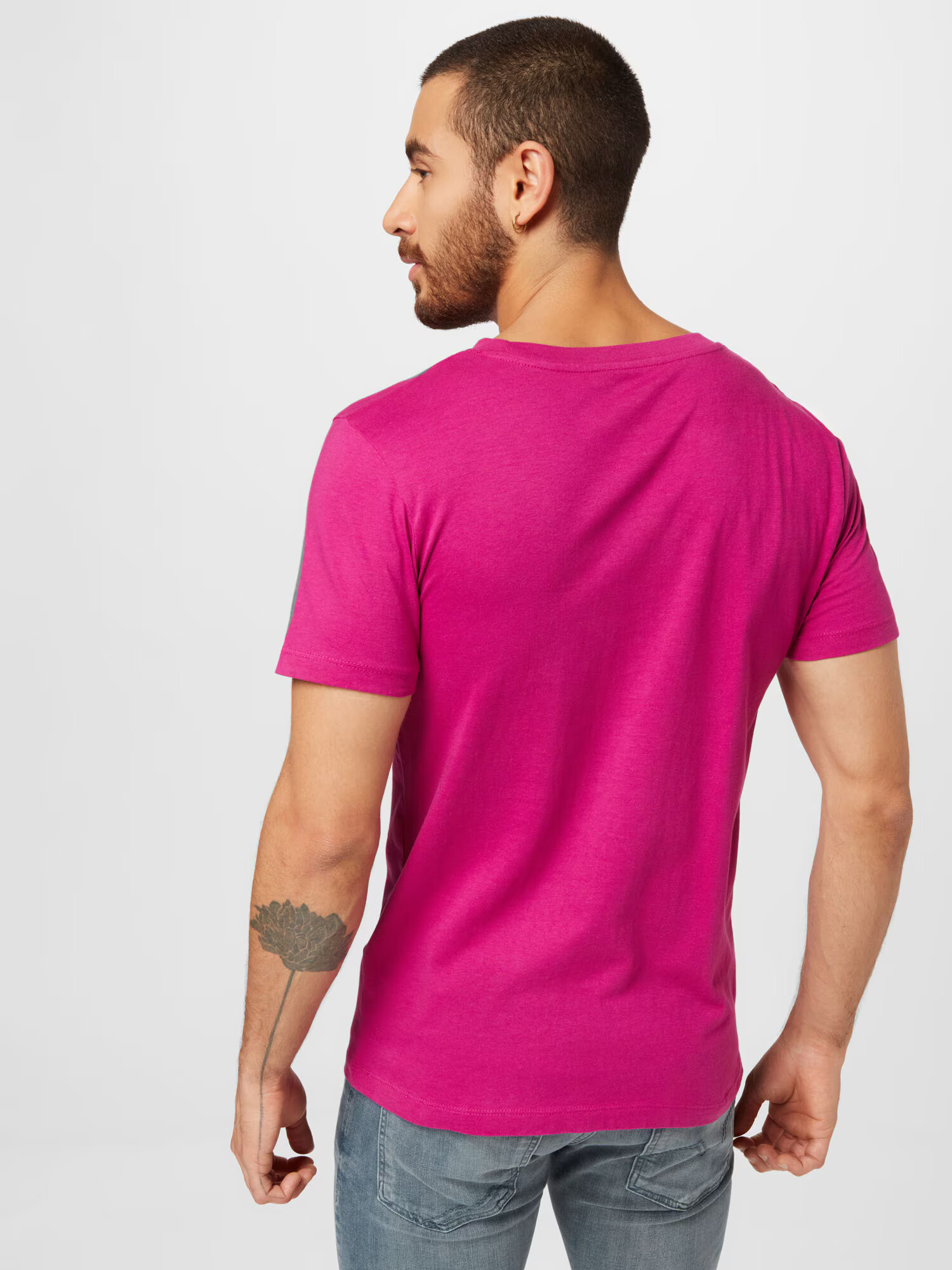 TOM TAILOR DENIM Tricou crem / verde pin / roz / magenta - Pled.ro