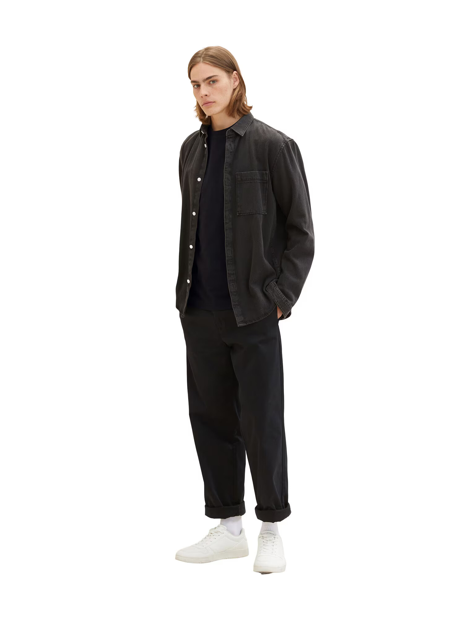 TOM TAILOR DENIM Tricou negru - Pled.ro