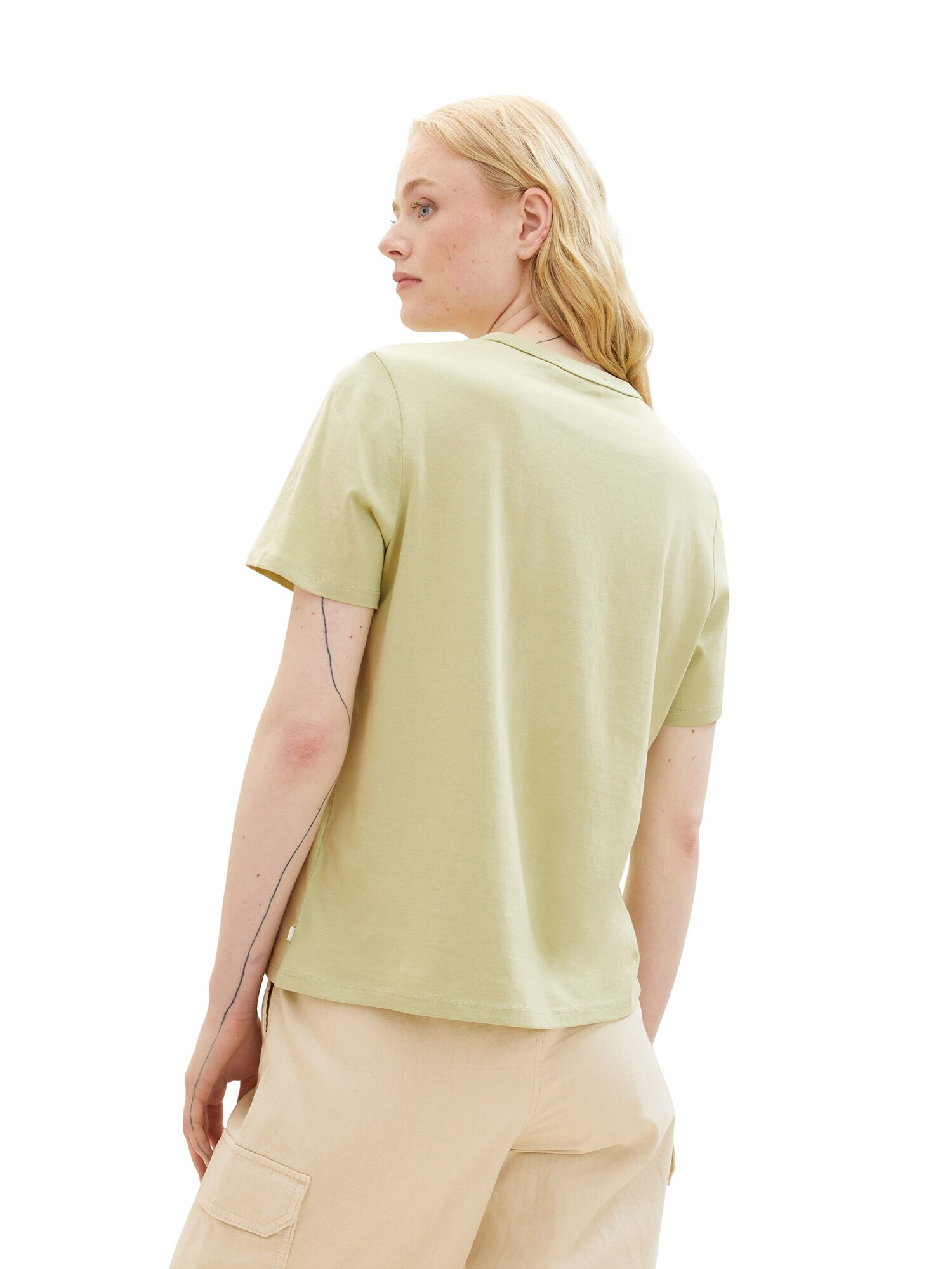 TOM TAILOR DENIM Tricou verde / lila / roz - Pled.ro