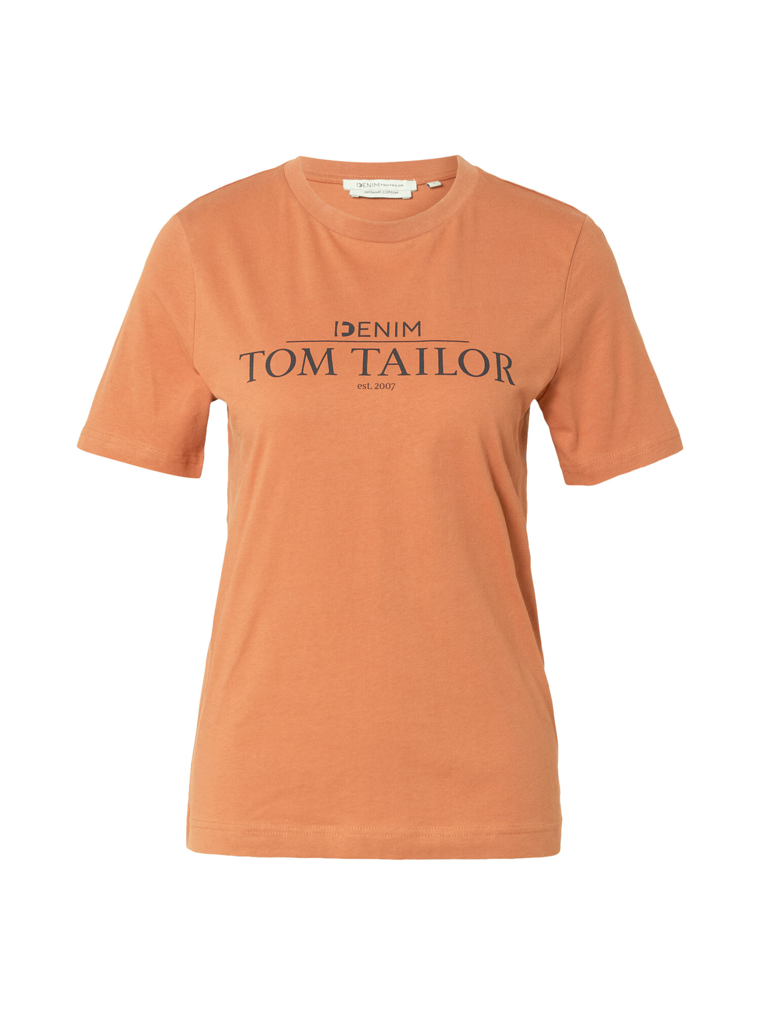 TOM TAILOR DENIM Tricou portocaliu închis / negru - Pled.ro