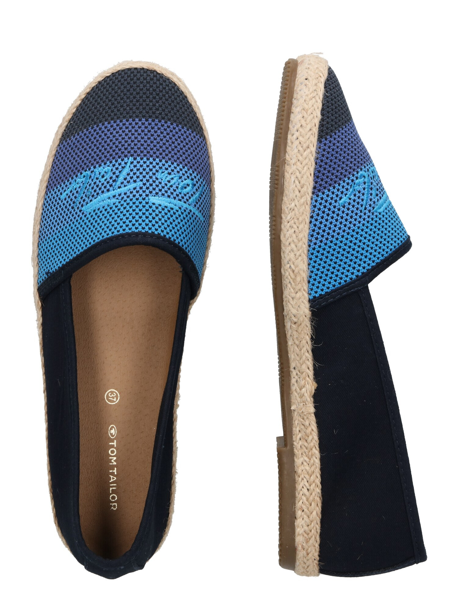 TOM TAILOR Espadrile bleumarin / indigo / azur / gri închis - Pled.ro