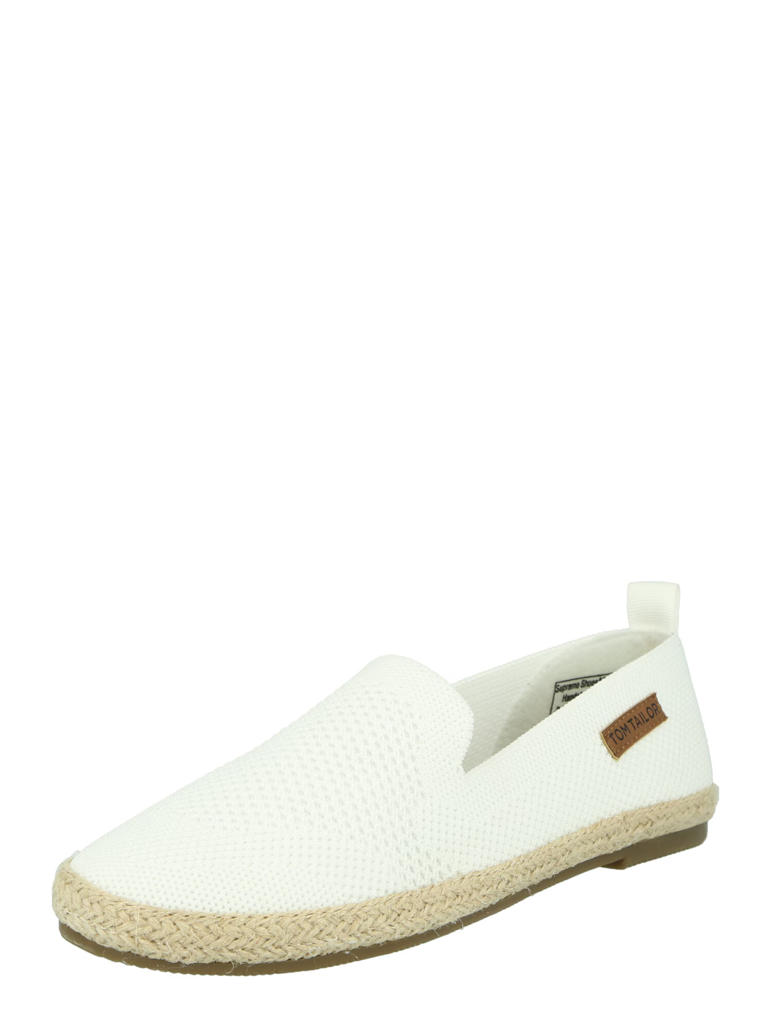 TOM TAILOR Espadrile maro / negru / alb - Pled.ro