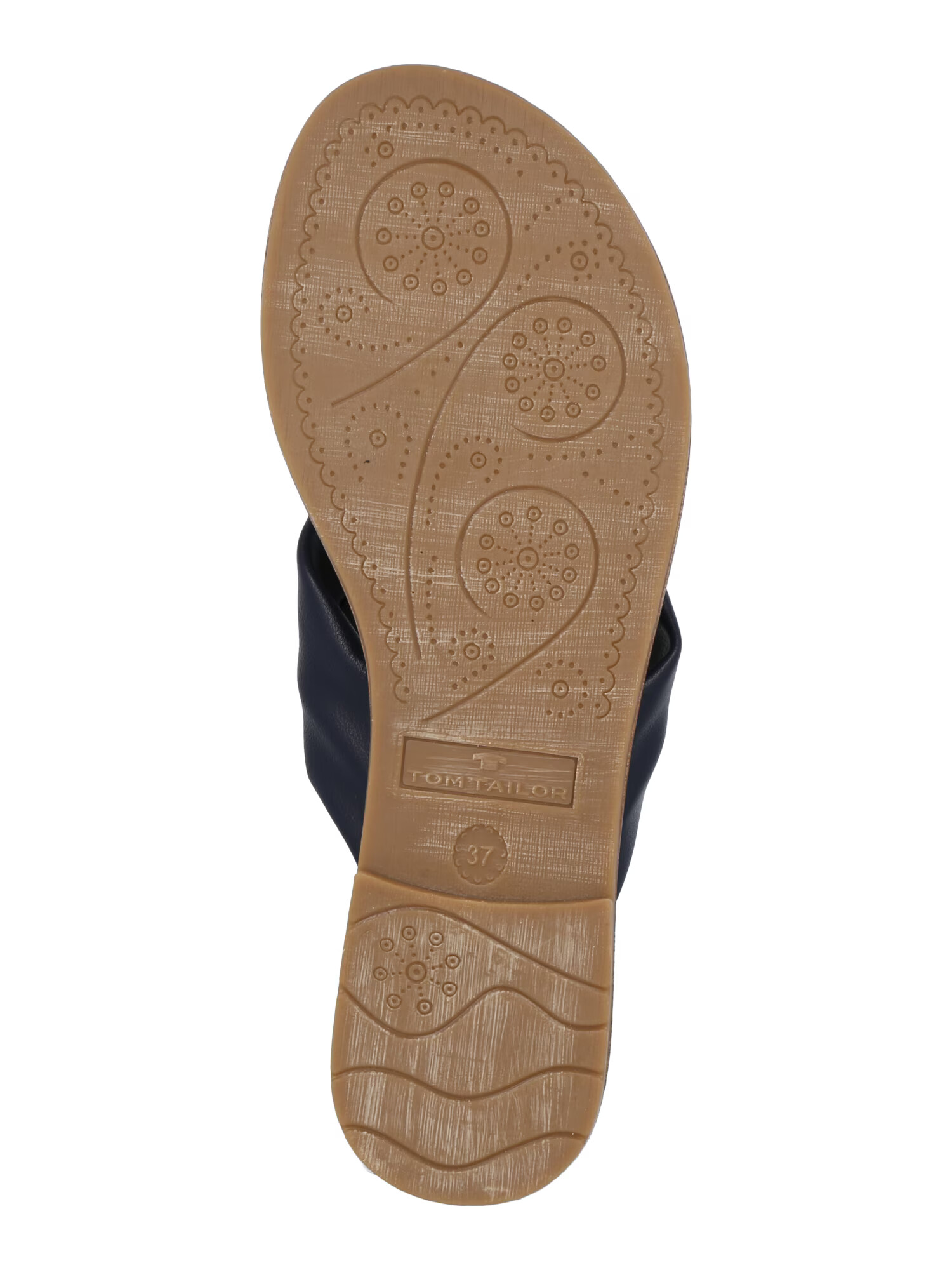 TOM TAILOR Flip-flops bleumarin / maro coniac - Pled.ro