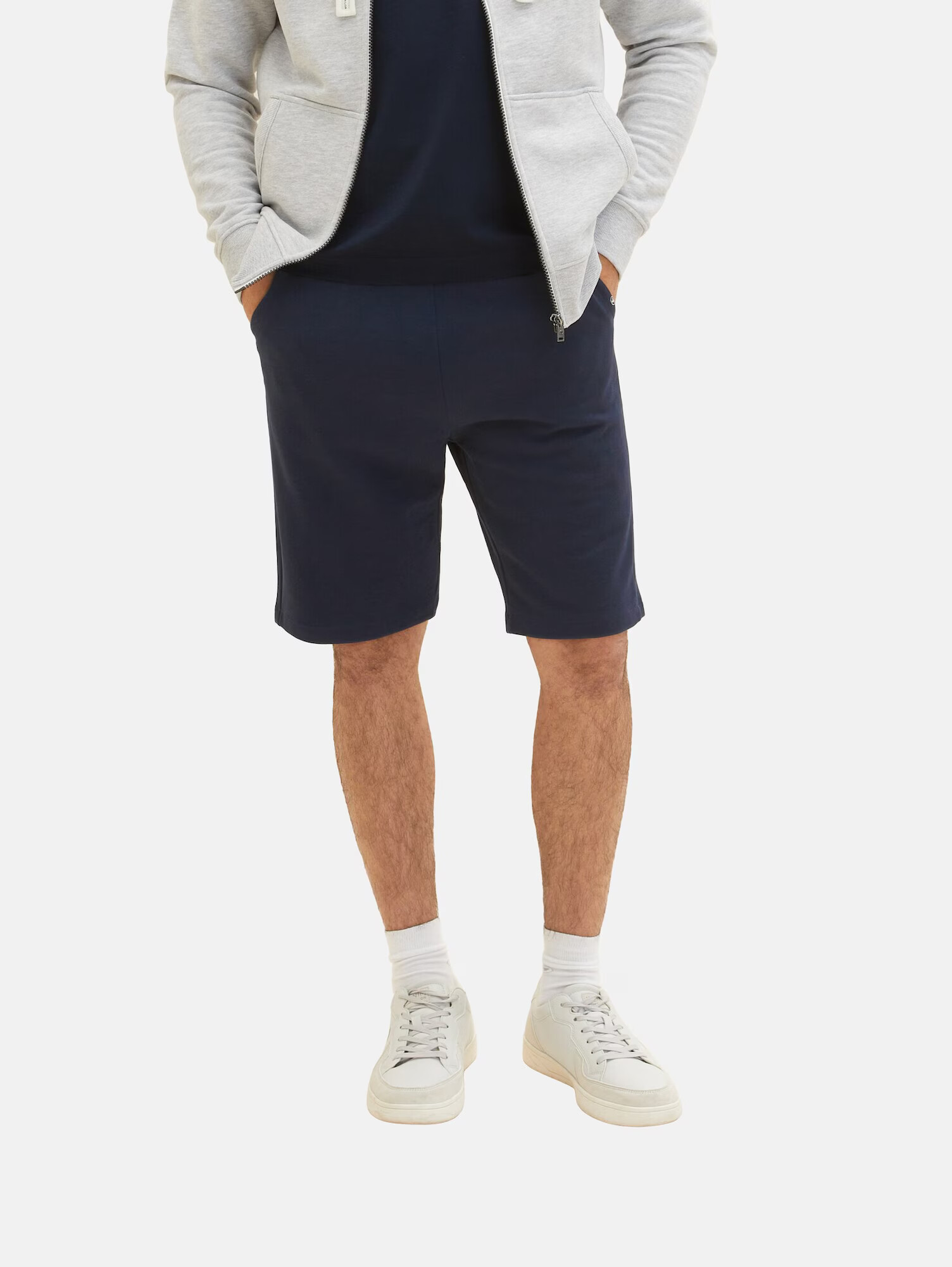 TOM TAILOR Pantaloni bleumarin / alb - Pled.ro