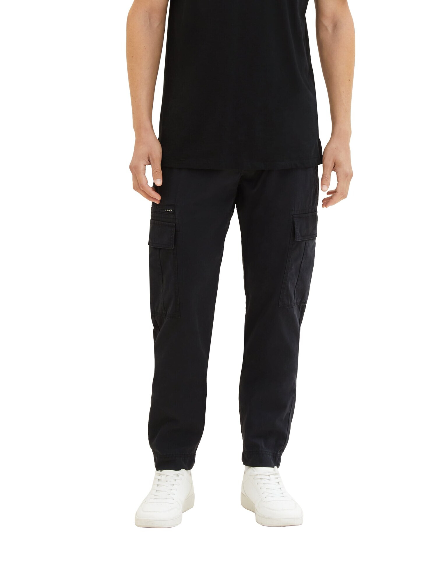 TOM TAILOR Pantaloni cu buzunare negru - Pled.ro