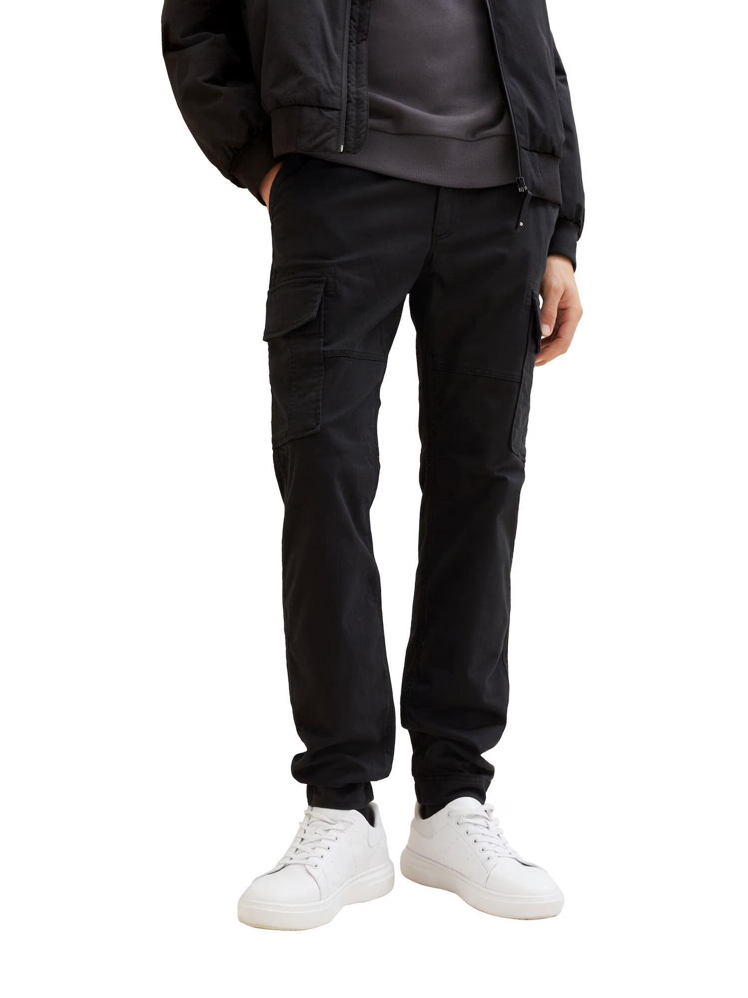 TOM TAILOR Pantaloni cu buzunare negru - Pled.ro