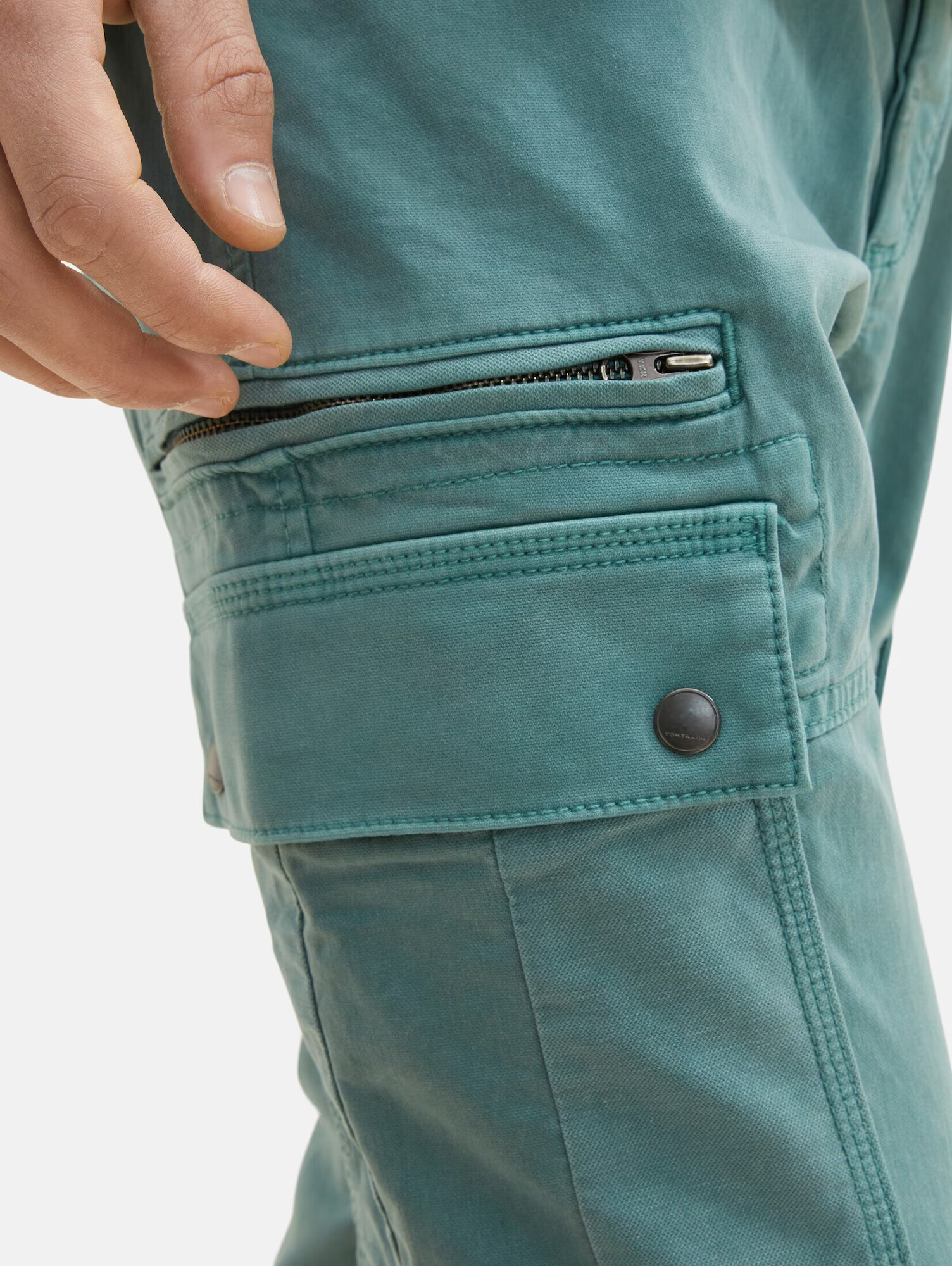 TOM TAILOR Pantaloni cu buzunare verde smarald - Pled.ro