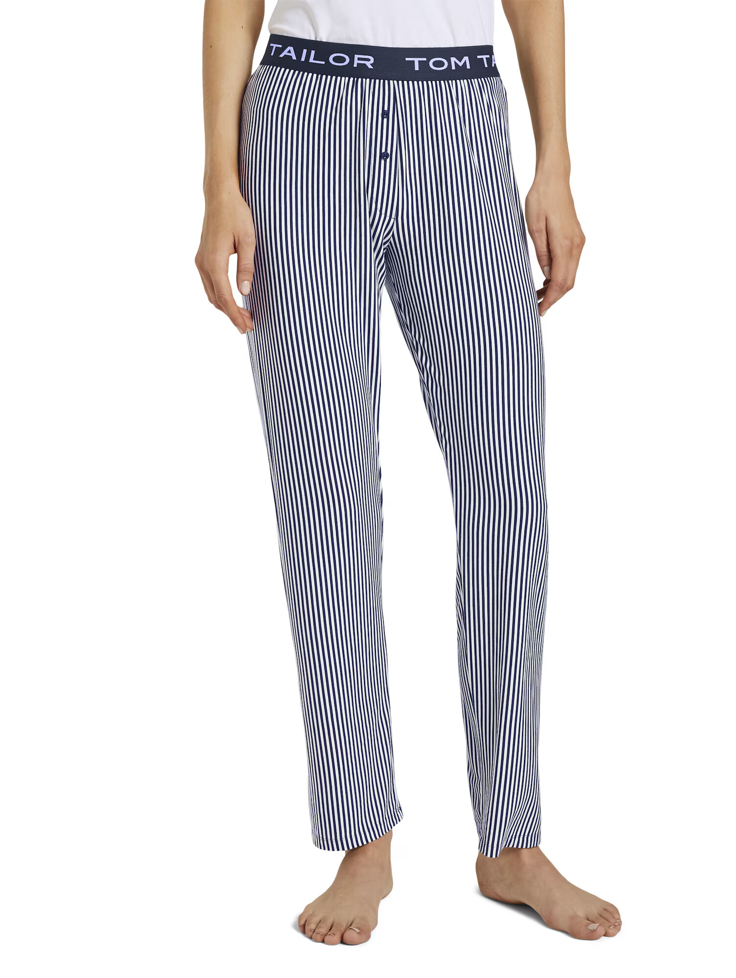 TOM TAILOR Pantaloni de pijama albastru închis / alb - Pled.ro