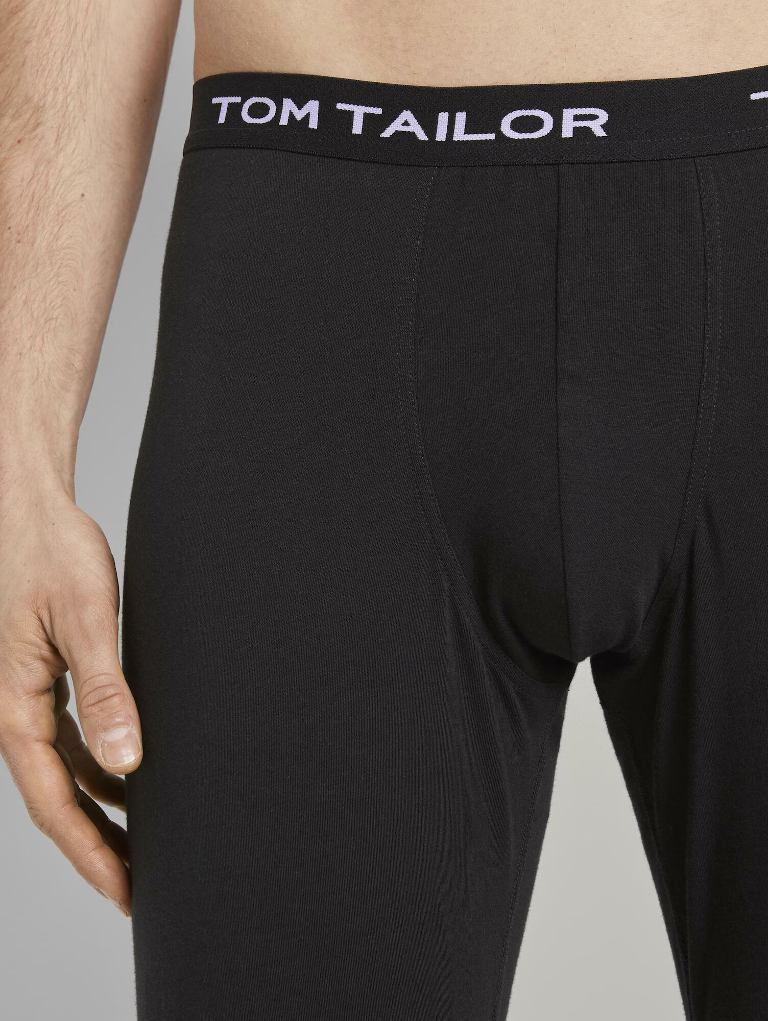 TOM TAILOR Pantaloni de pijama negru / alb - Pled.ro