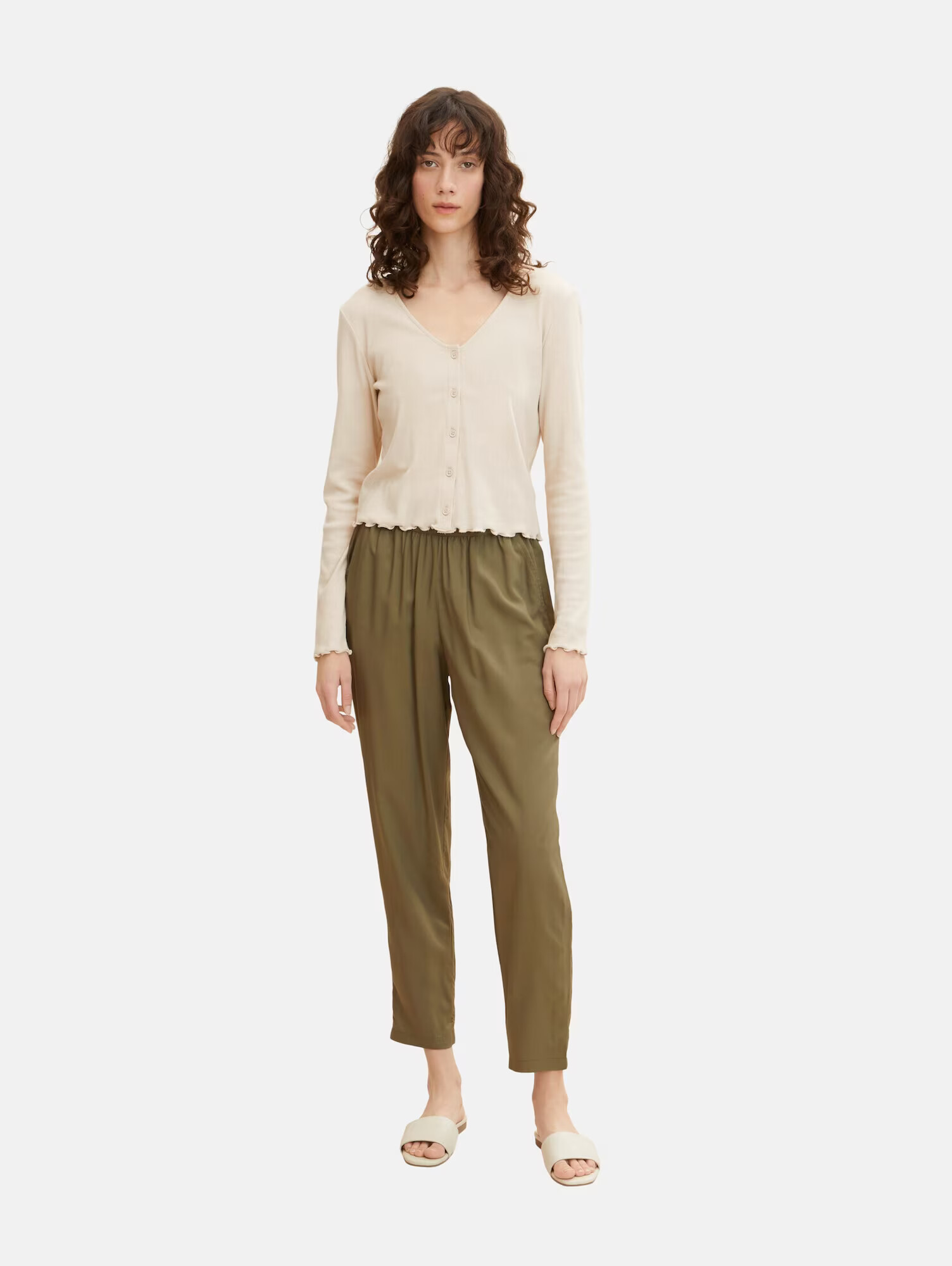 TOM TAILOR Pantaloni oliv - Pled.ro