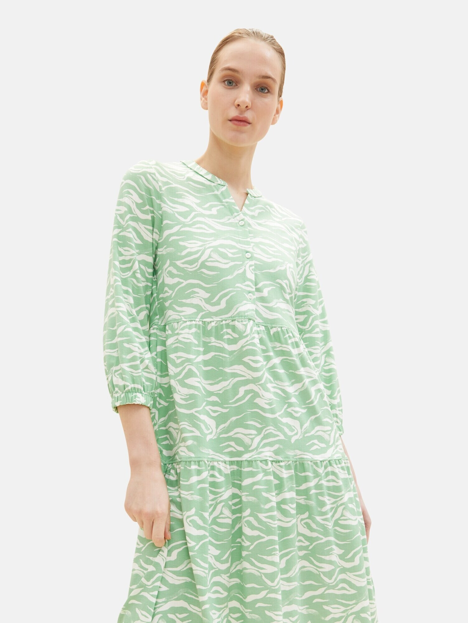 TOM TAILOR Rochie bej / verde măr - Pled.ro