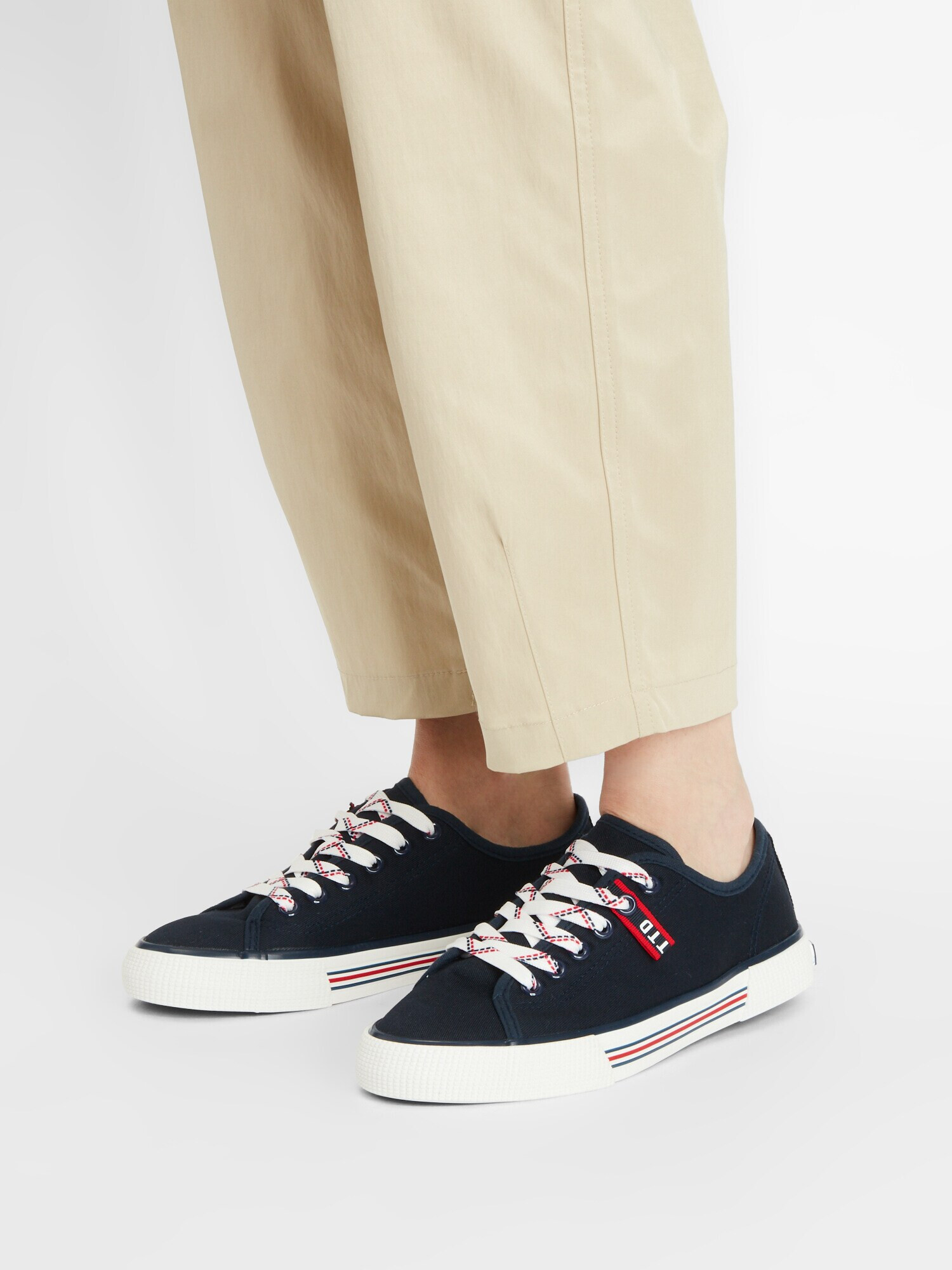 TOM TAILOR Sneaker low bleumarin / roșu - Pled.ro