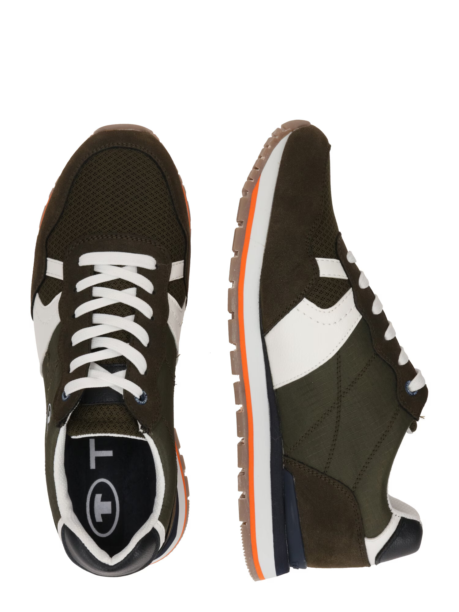 TOM TAILOR Sneaker low kaki / alb - Pled.ro