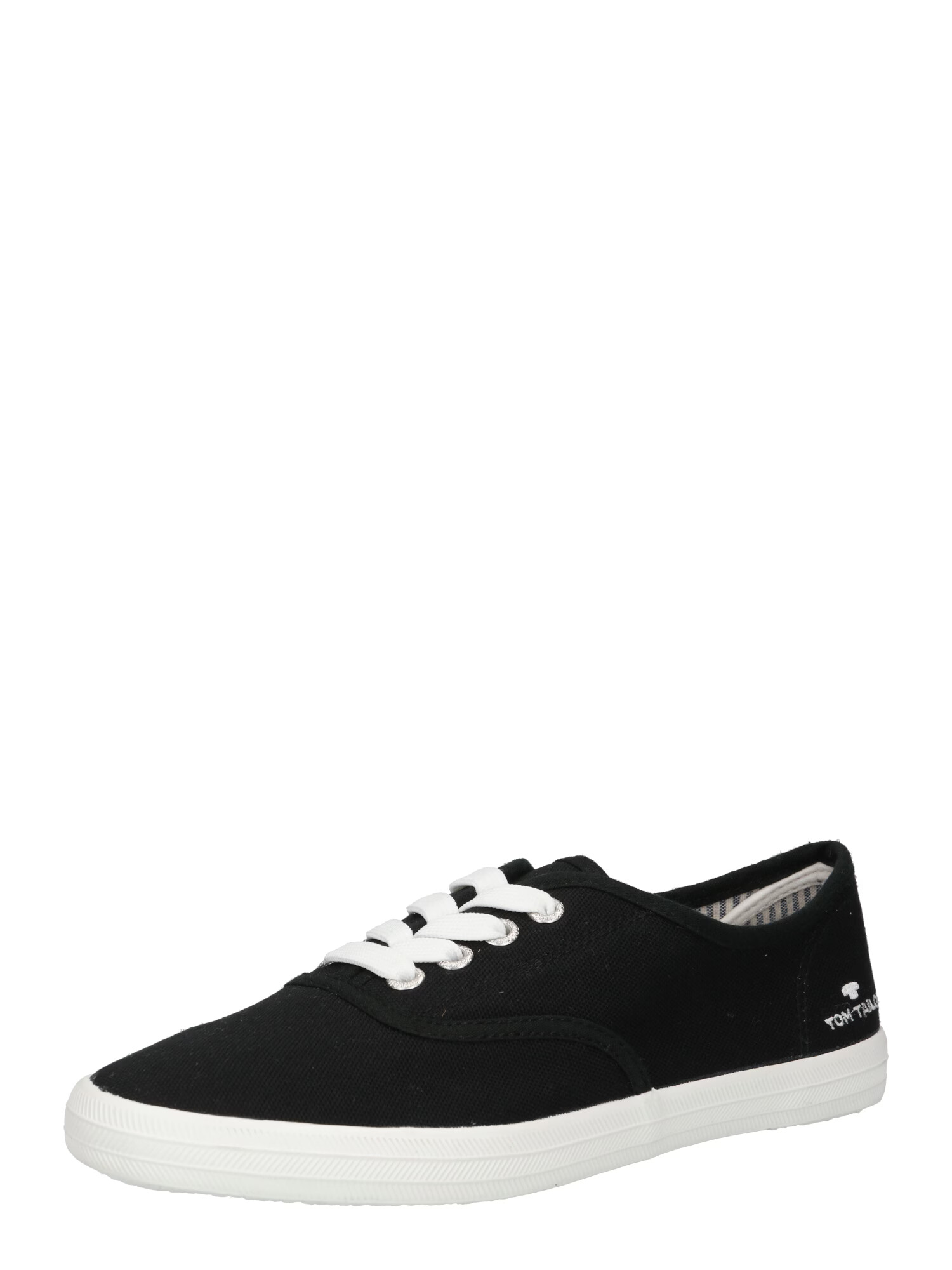 TOM TAILOR Sneaker low negru / alb - Pled.ro