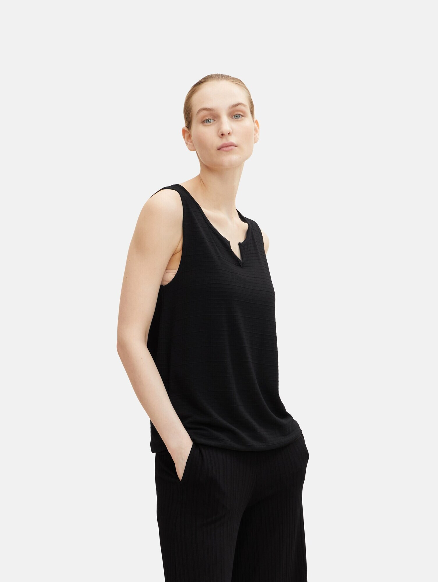 TOM TAILOR Top negru - Pled.ro