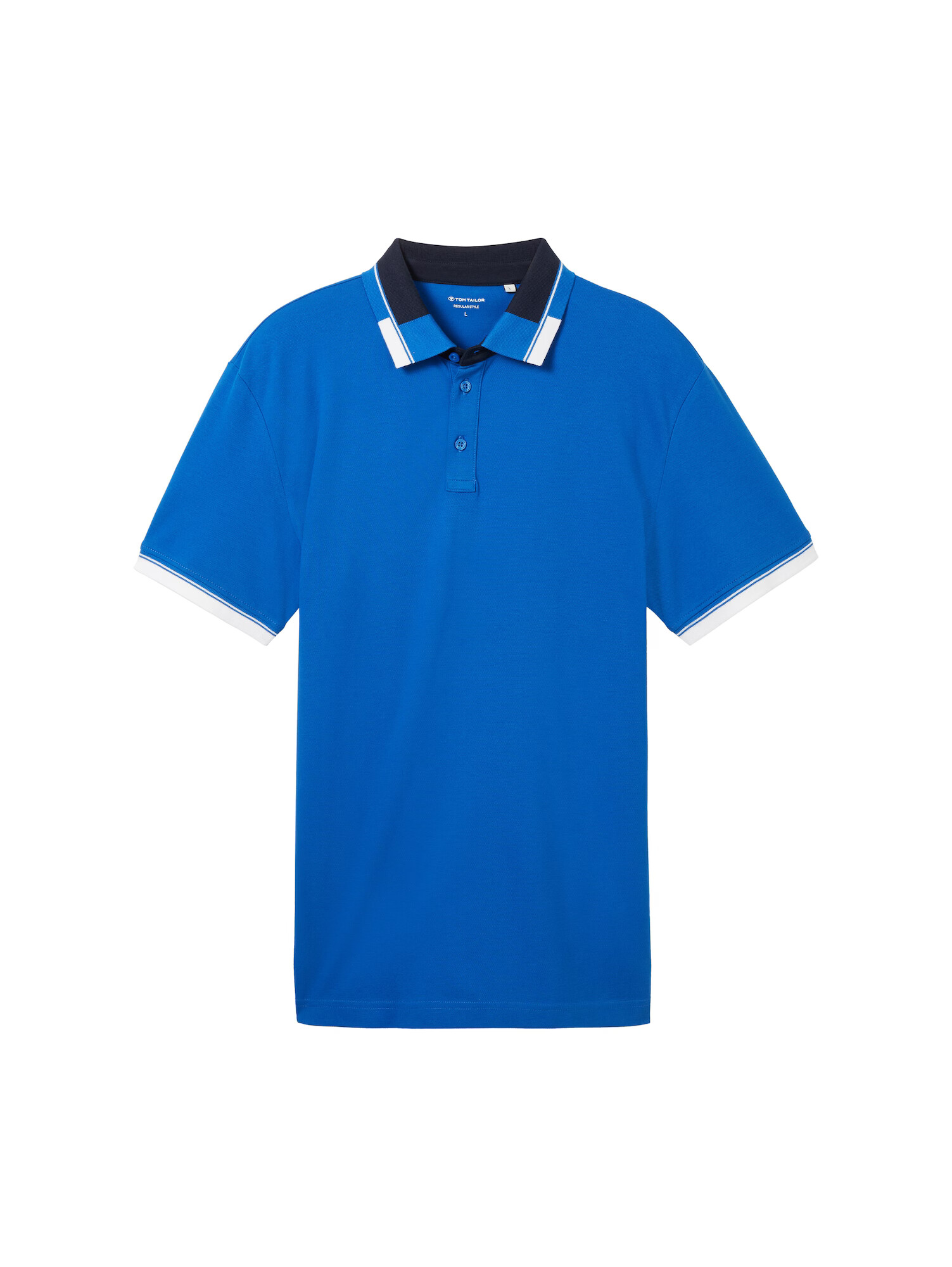 TOM TAILOR Tricou albastru / bleumarin / alb - Pled.ro