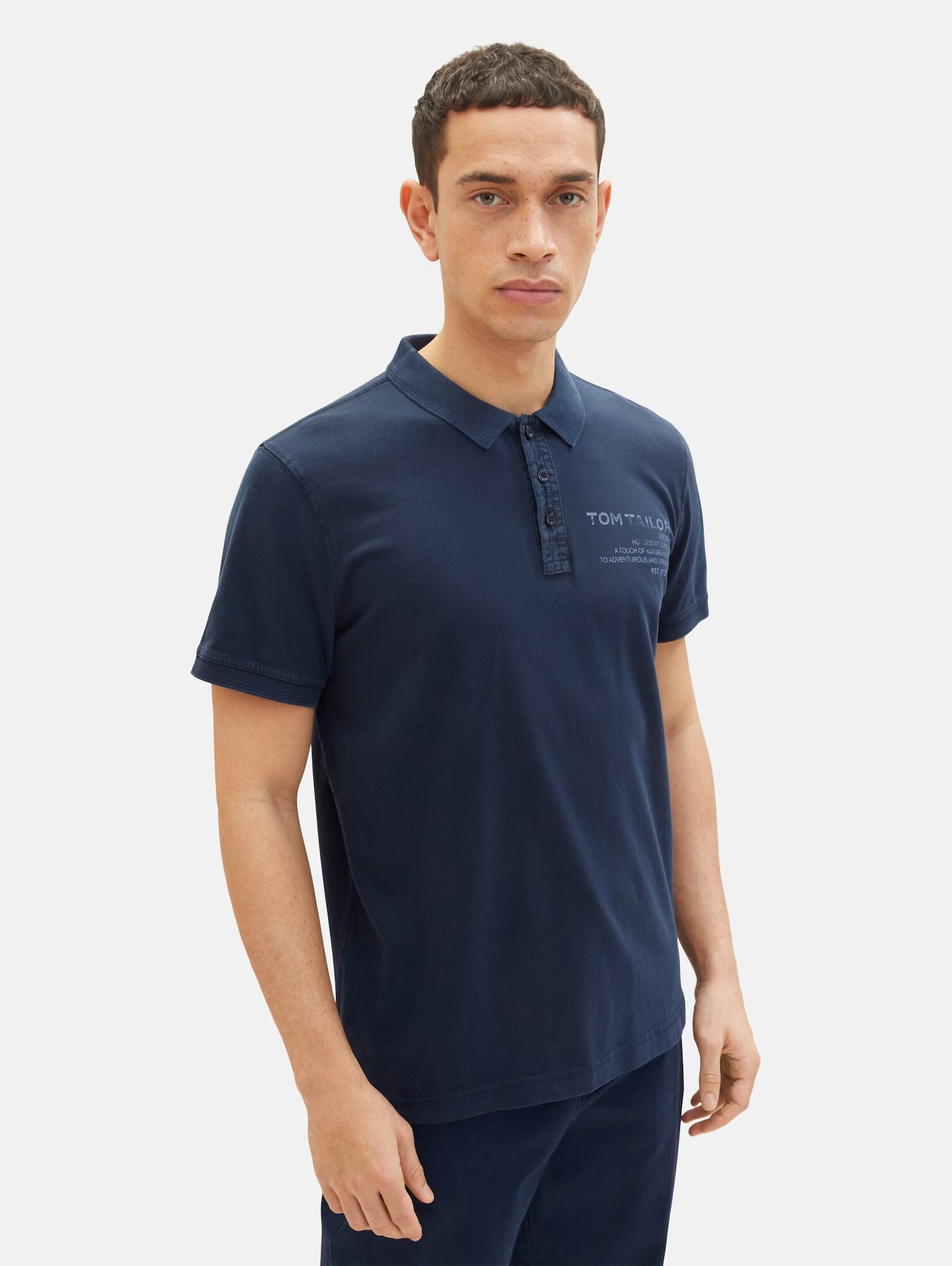 TOM TAILOR Tricou albastru marin / albastru porumbel - Pled.ro