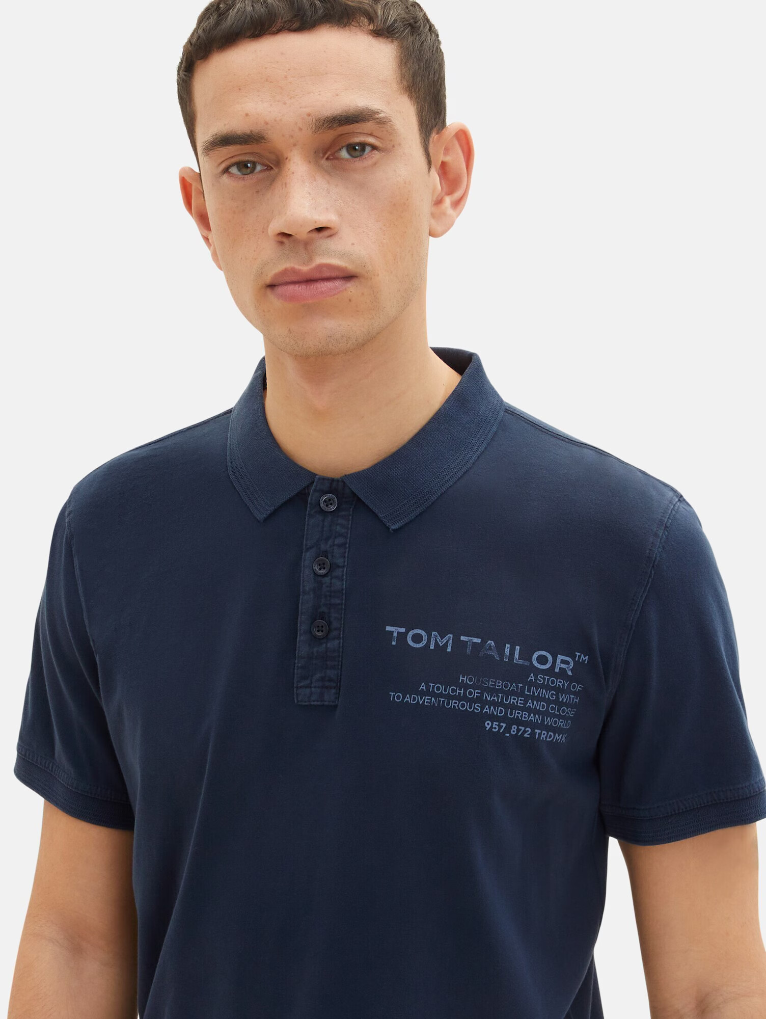 TOM TAILOR Tricou albastru marin / albastru porumbel - Pled.ro