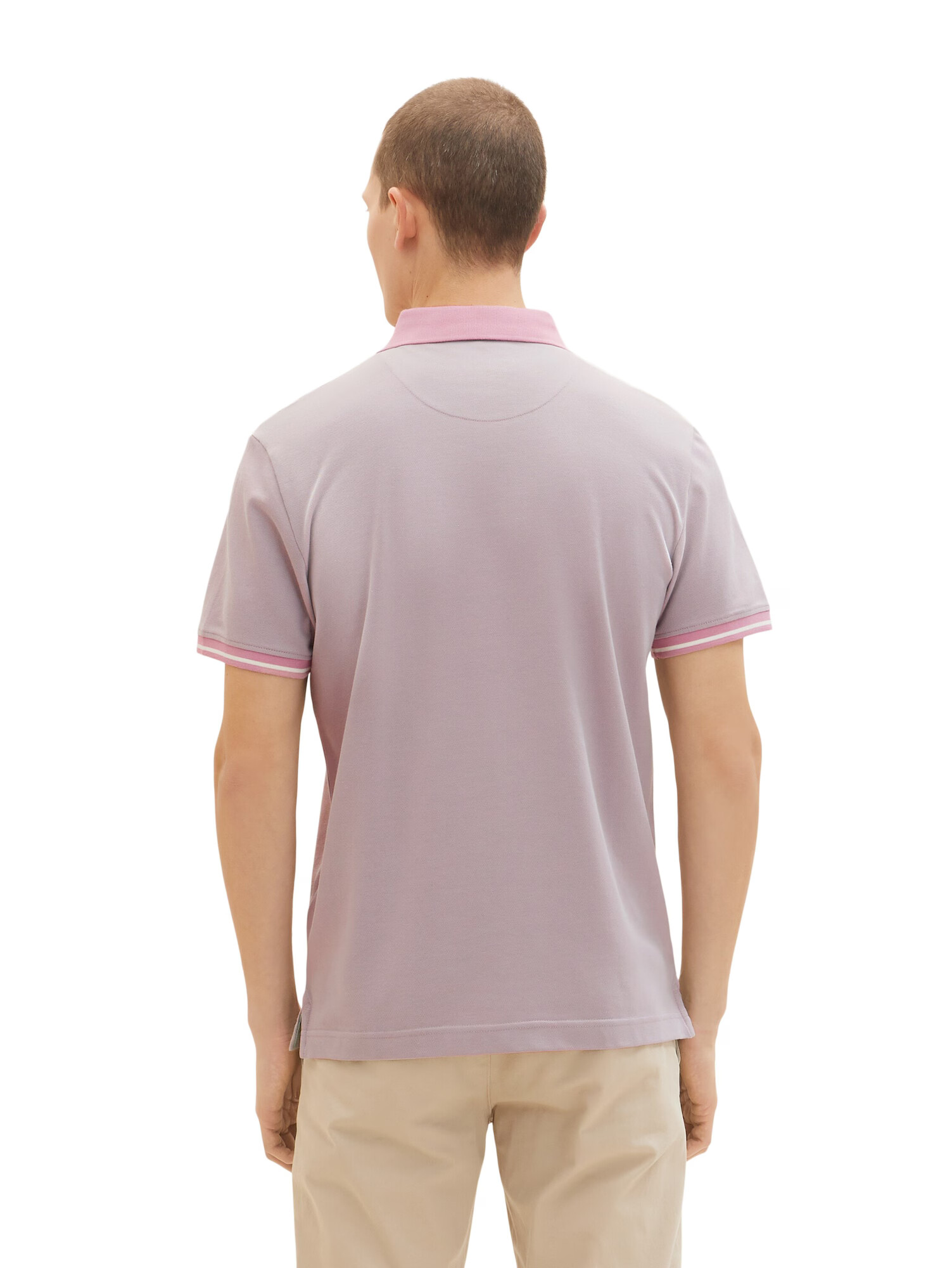 TOM TAILOR Tricou albastru pastel / roz deschis / alb - Pled.ro