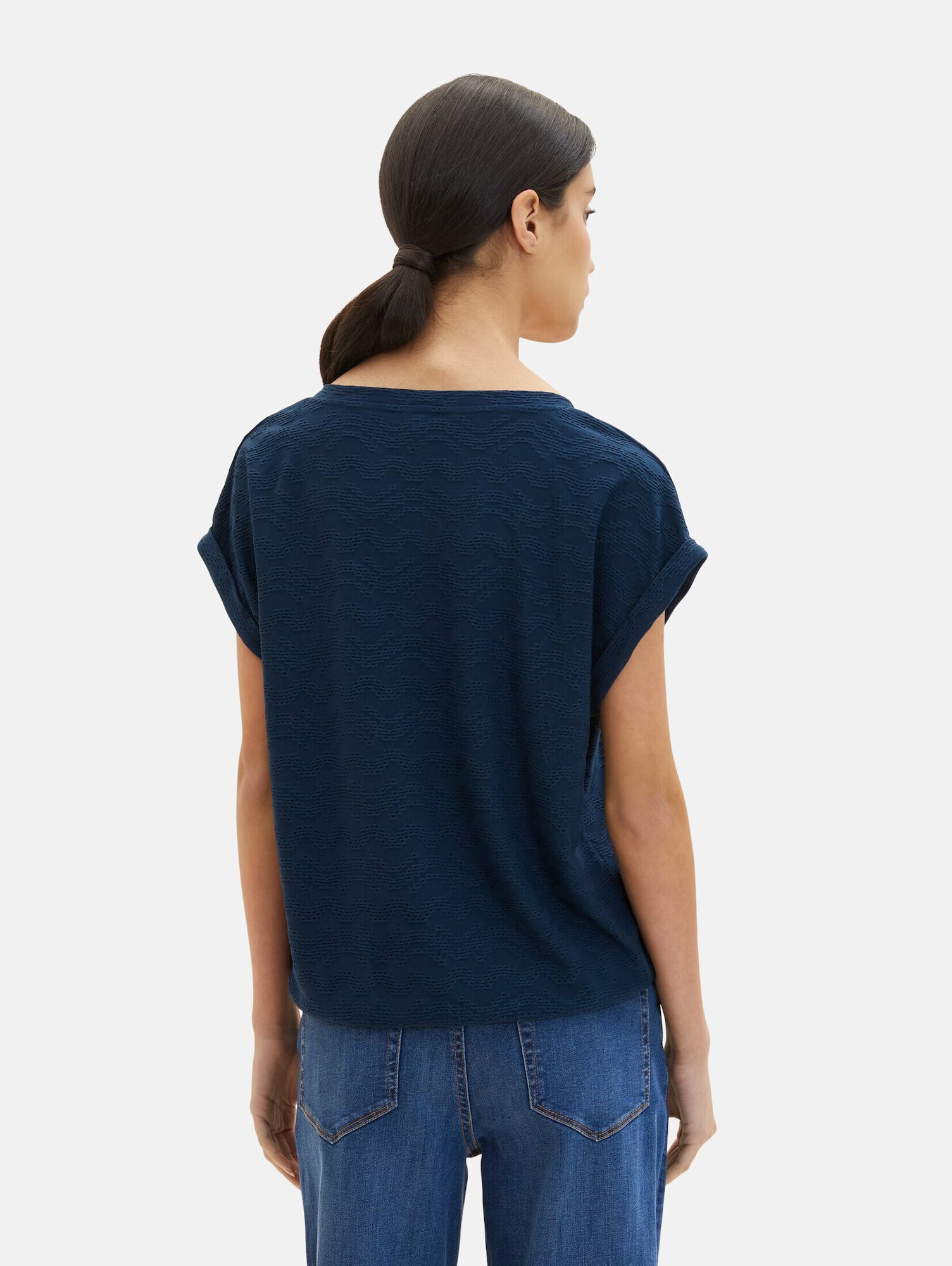 TOM TAILOR Tricou bleumarin - Pled.ro