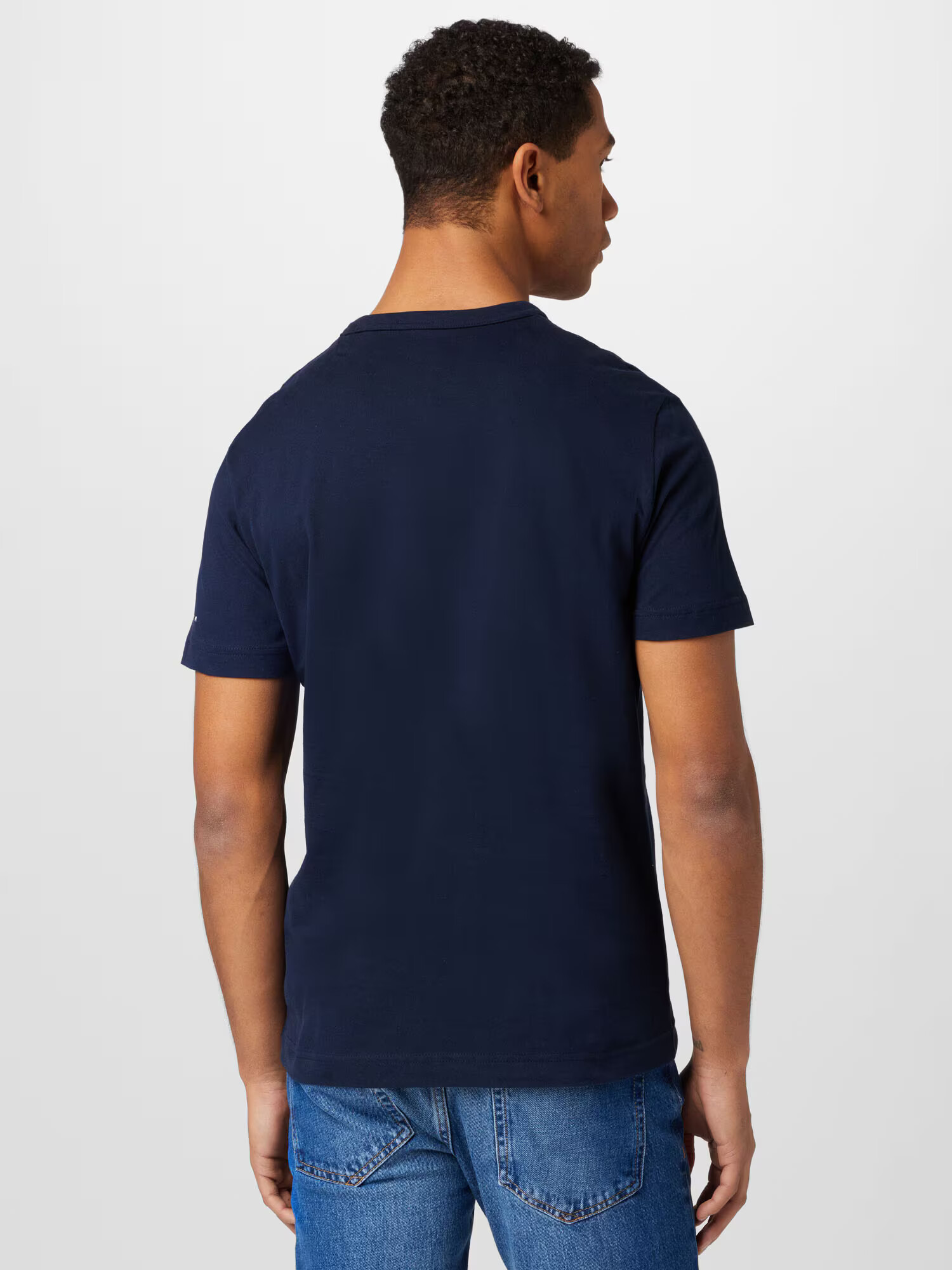 TOM TAILOR Tricou bleumarin / alb - Pled.ro