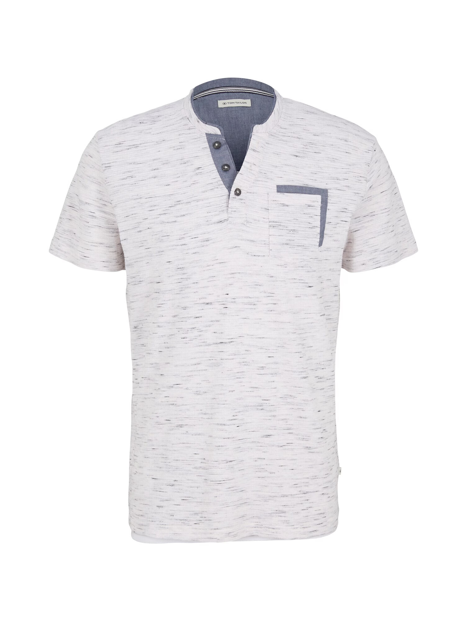 TOM TAILOR Tricou bleumarin / alb - Pled.ro