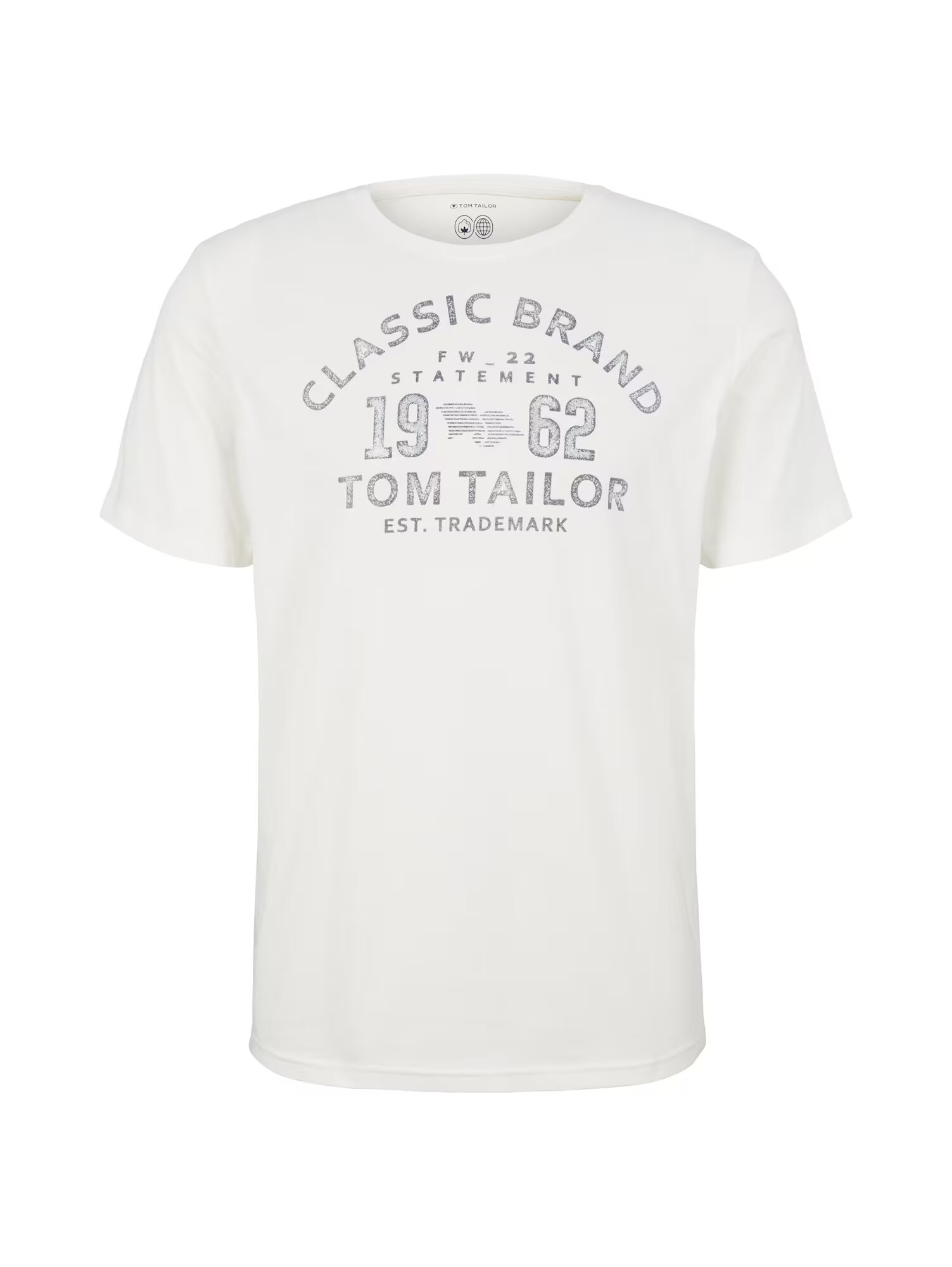 TOM TAILOR Tricou bleumarin / alb - Pled.ro