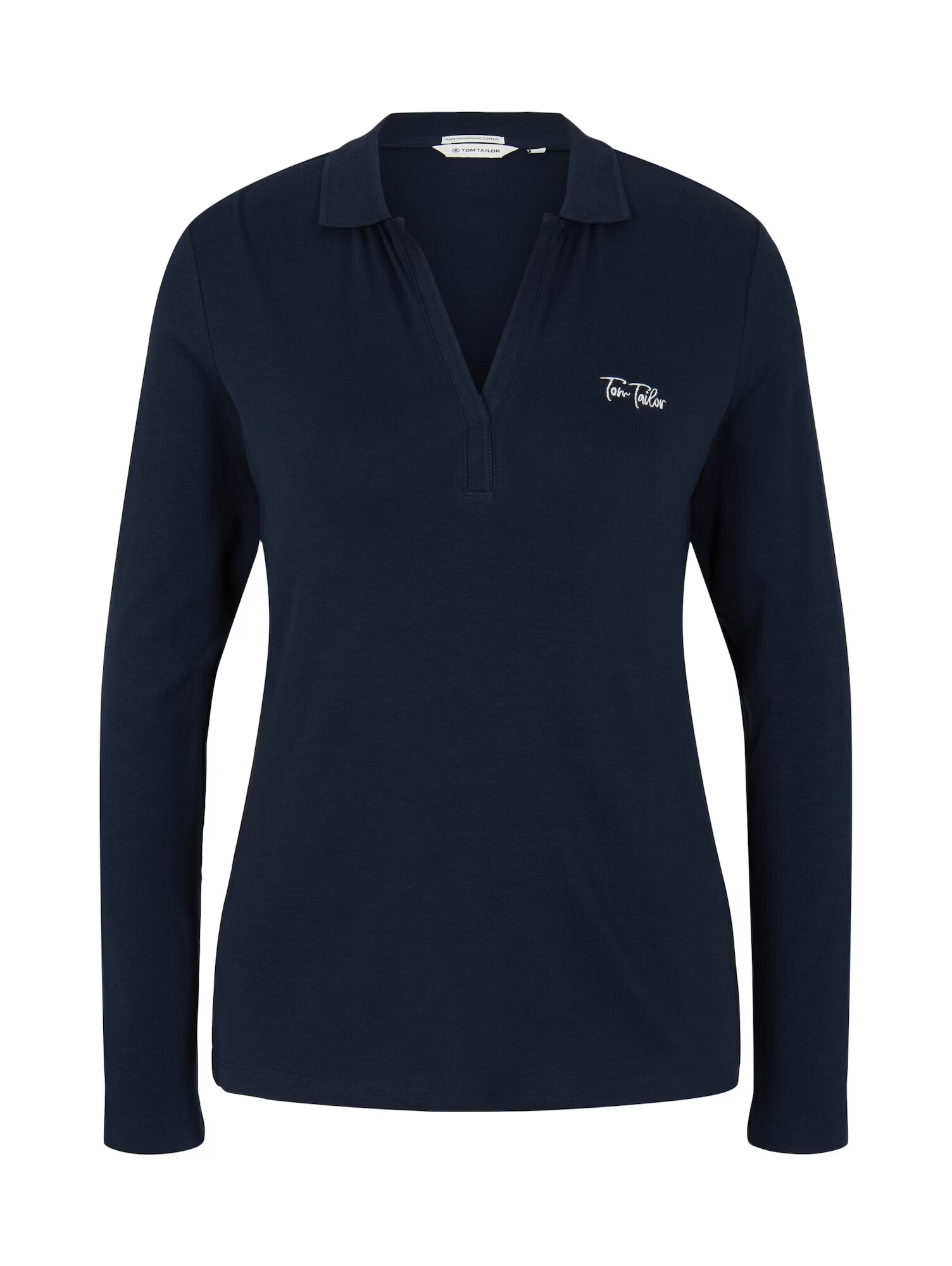 TOM TAILOR Tricou bleumarin / alb - Pled.ro