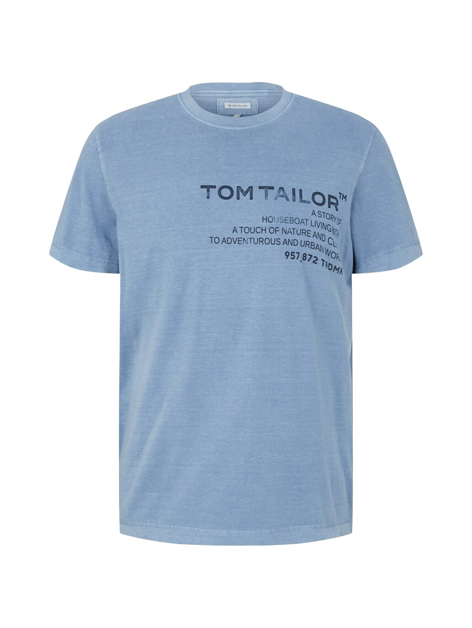 TOM TAILOR Tricou bleumarin / albastru deschis - Pled.ro