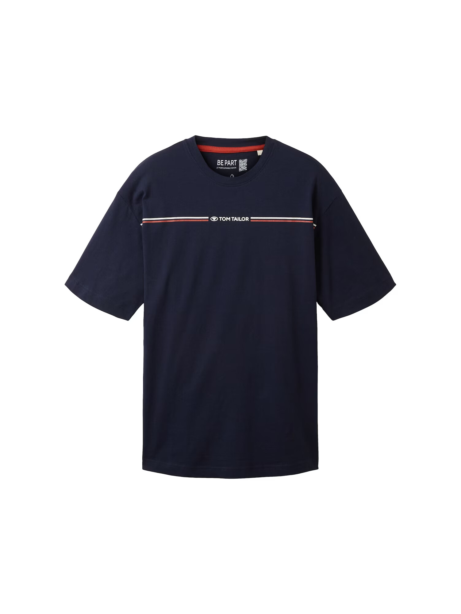 TOM TAILOR Tricou bleumarin / roșu / alb - Pled.ro