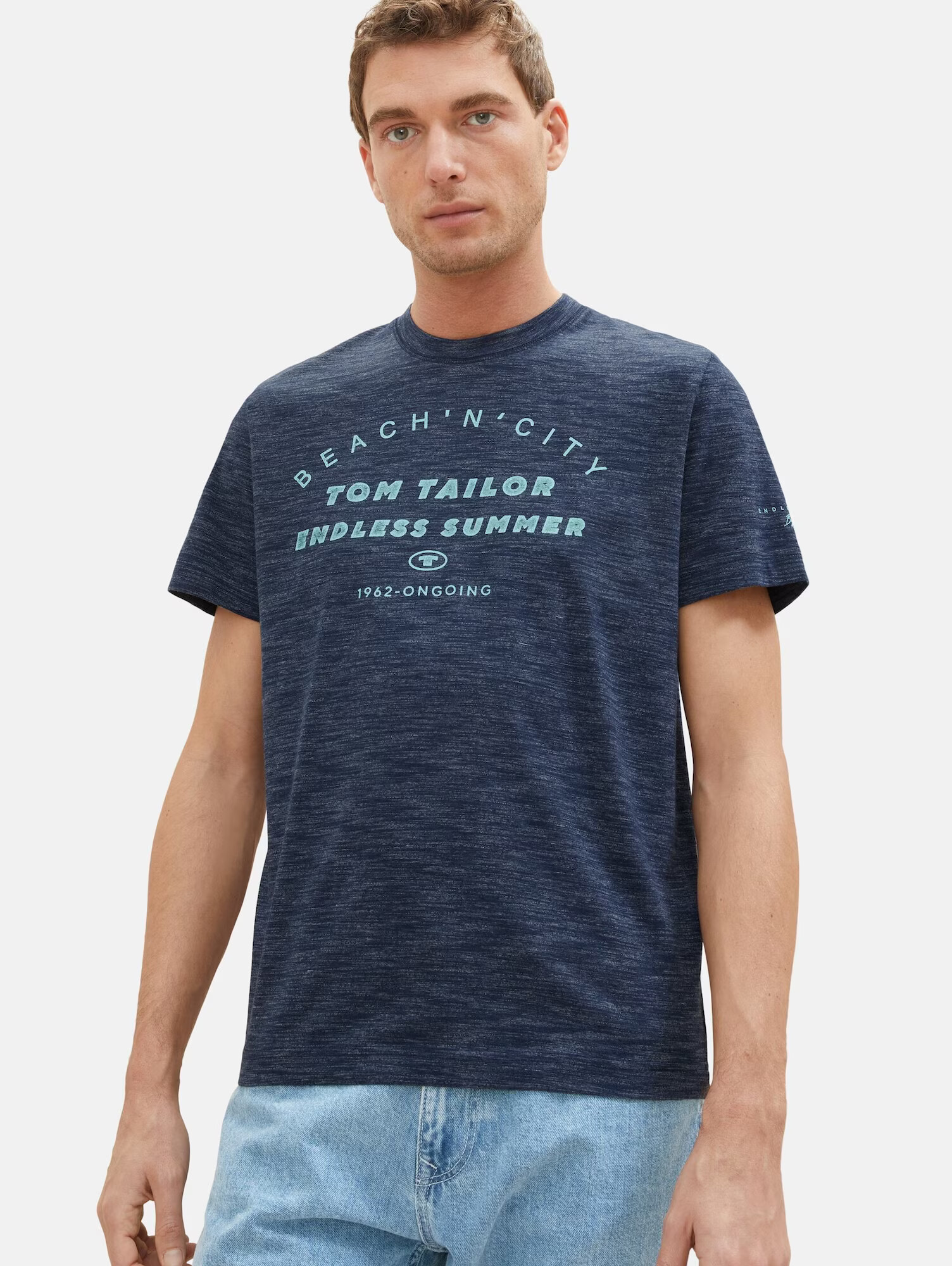 TOM TAILOR Tricou bleumarin / turcoaz - Pled.ro