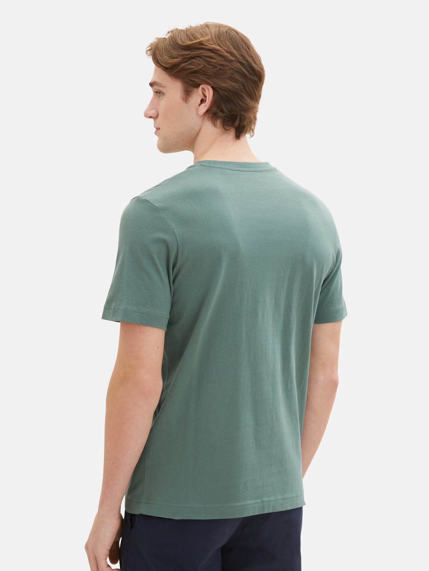 TOM TAILOR Tricou bleumarin / verde / alb - Pled.ro