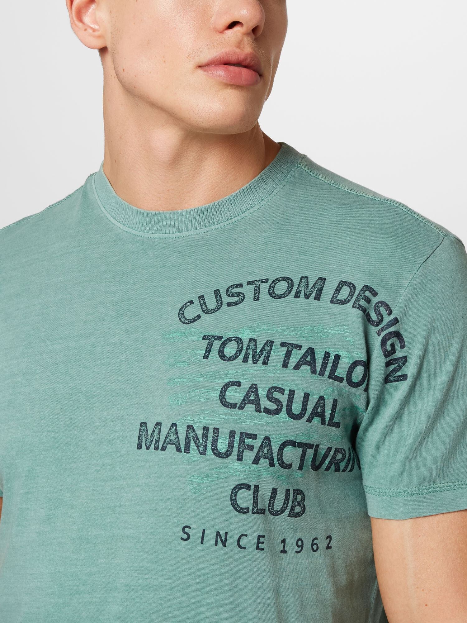 TOM TAILOR Tricou bleumarin / verde jad - Pled.ro