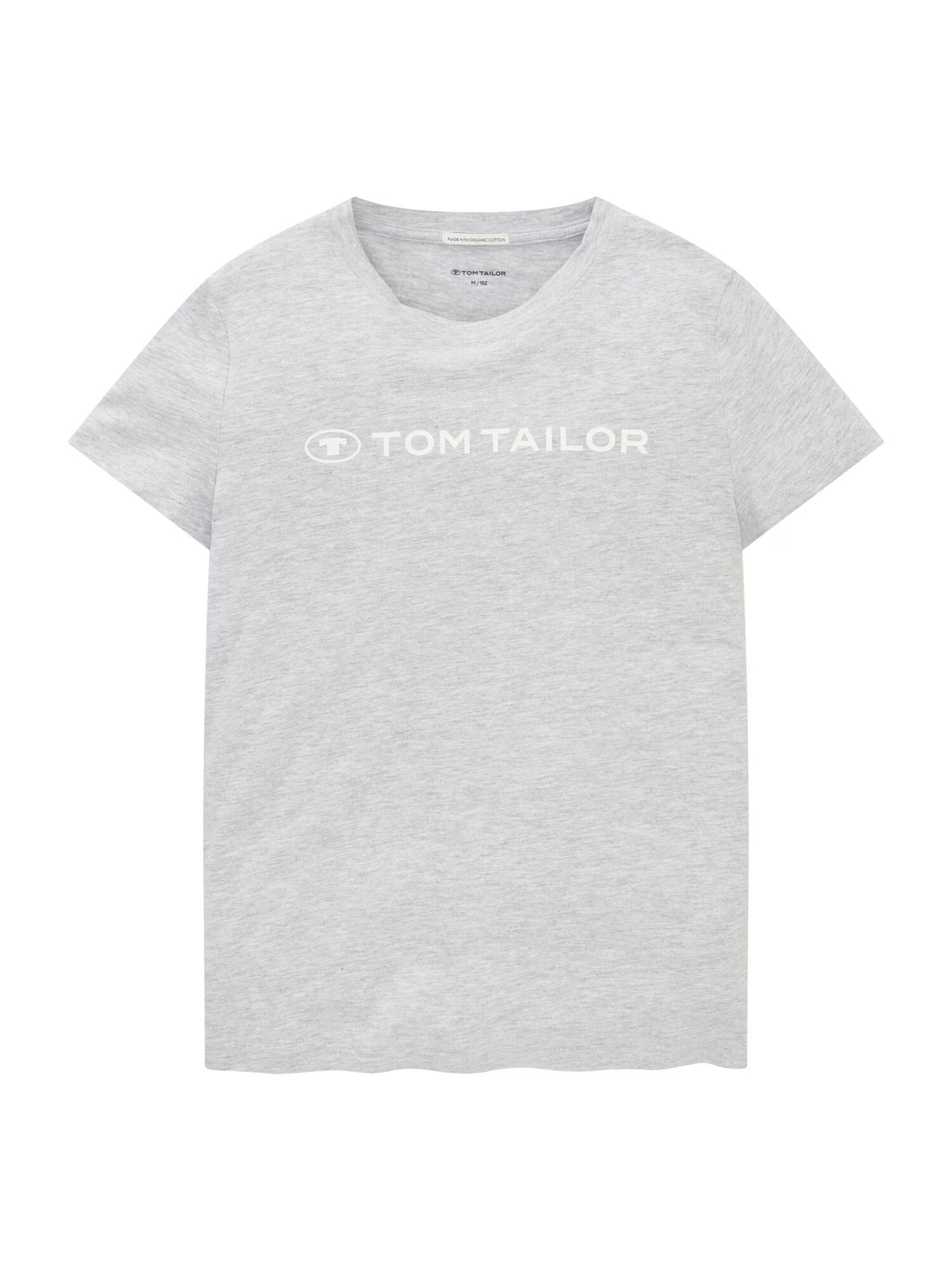 TOM TAILOR Tricou gri amestecat / alb - Pled.ro